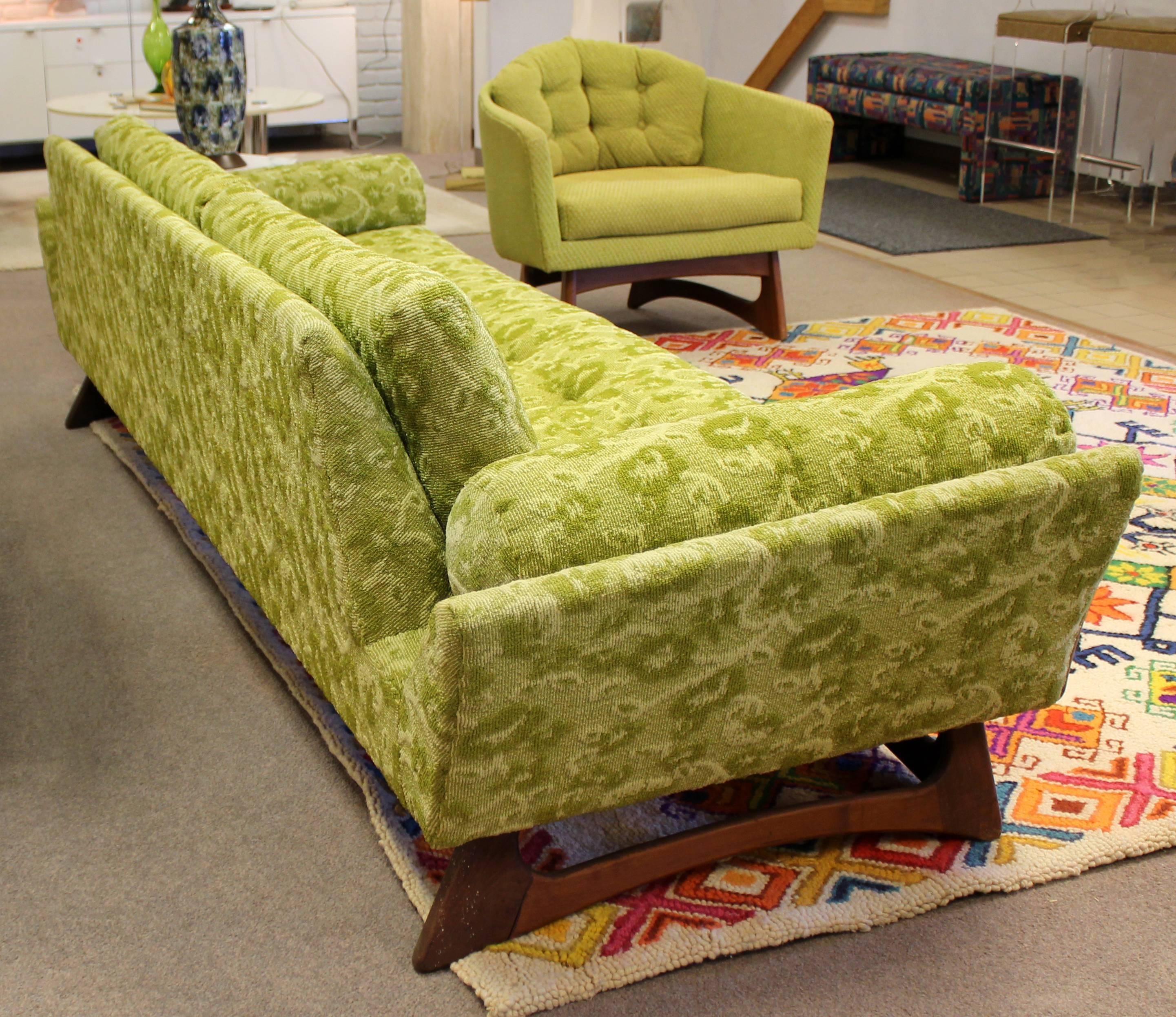 Mid-Century Modern Pearsall for Craft Assoc. Green Gondola Sofa Chair Set, 1960s 1