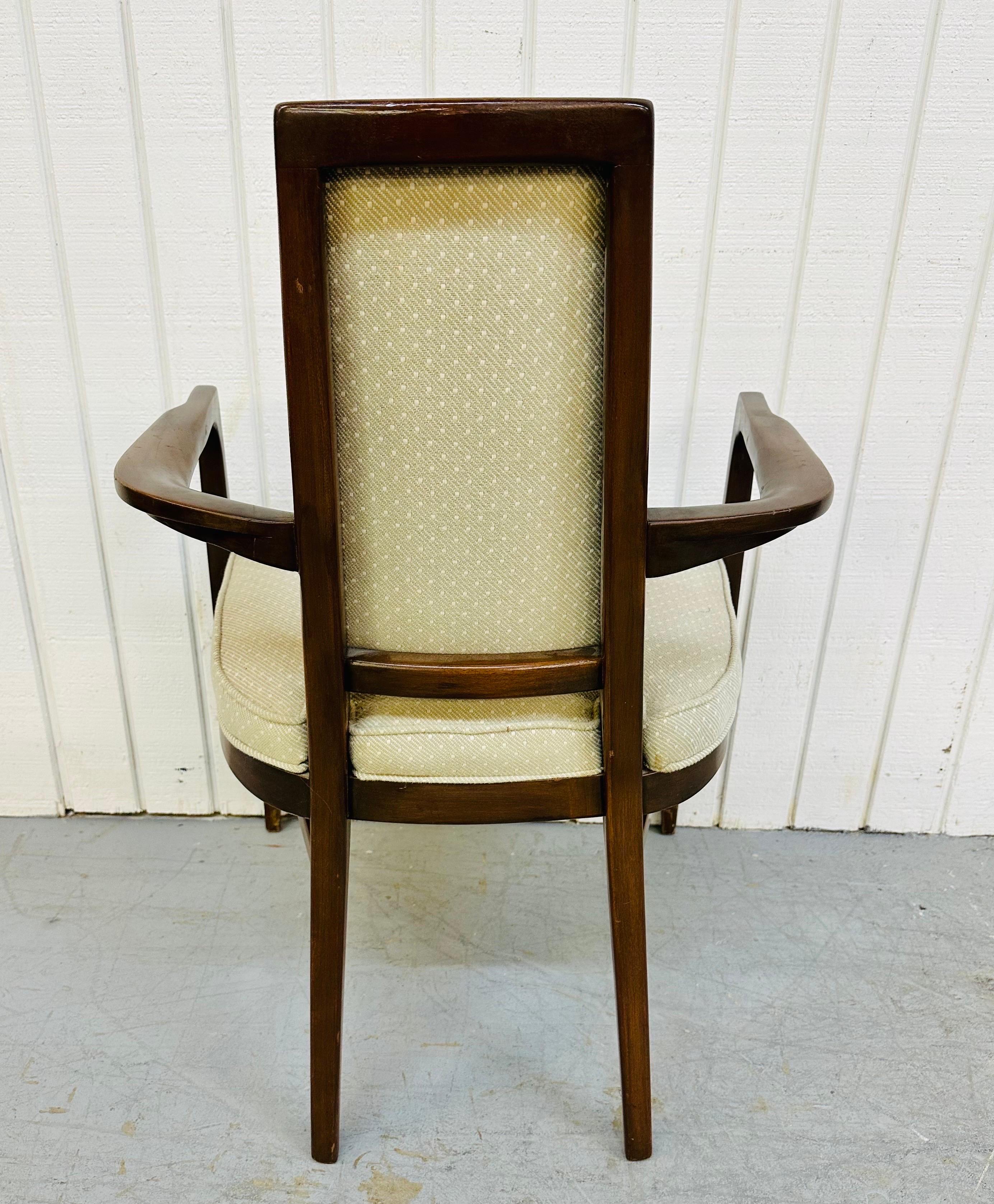 Upholstery Mid-Century Modern Pearsall Style Walnut Dining Chairs, Set of 6