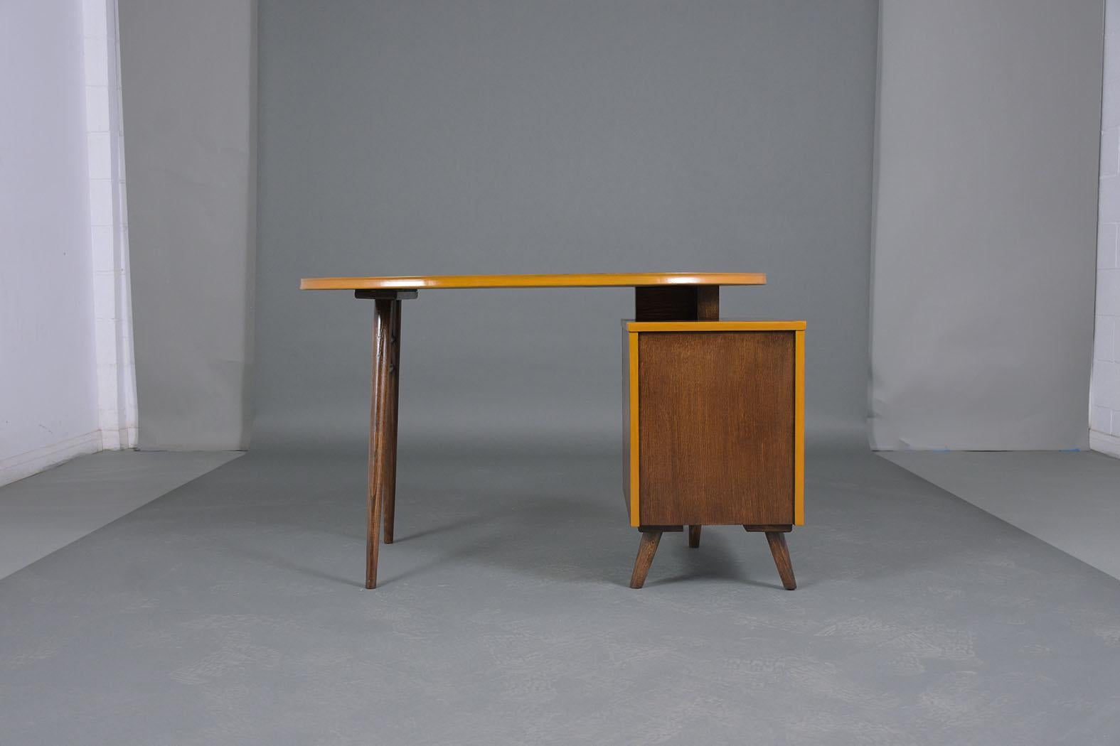 Mid-Century Modern Pedestal Desk 9