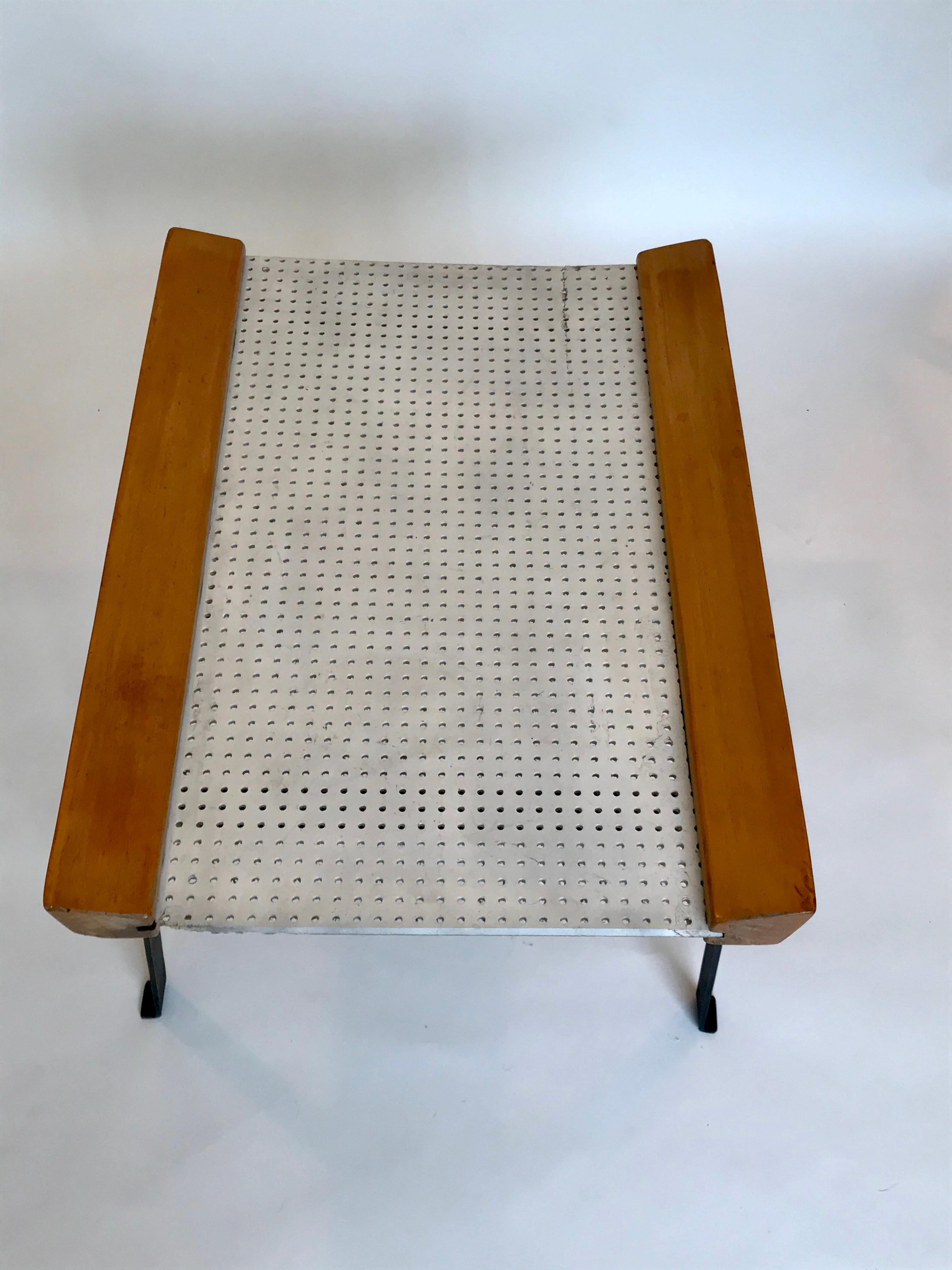 Vintage Modern Pegboard + Iron Occasional Table  6