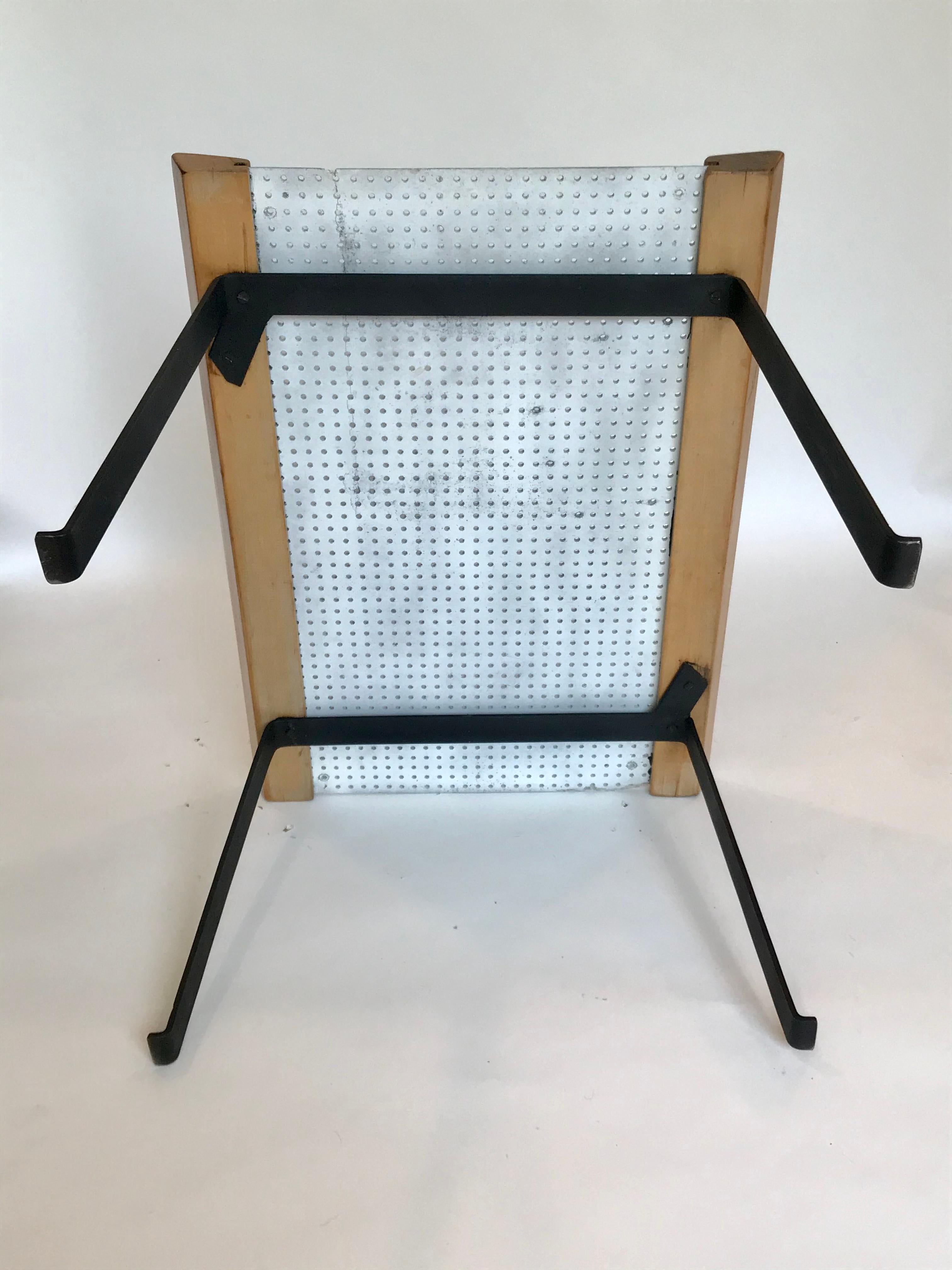 Vintage Modern Pegboard + Iron Occasional Table  1