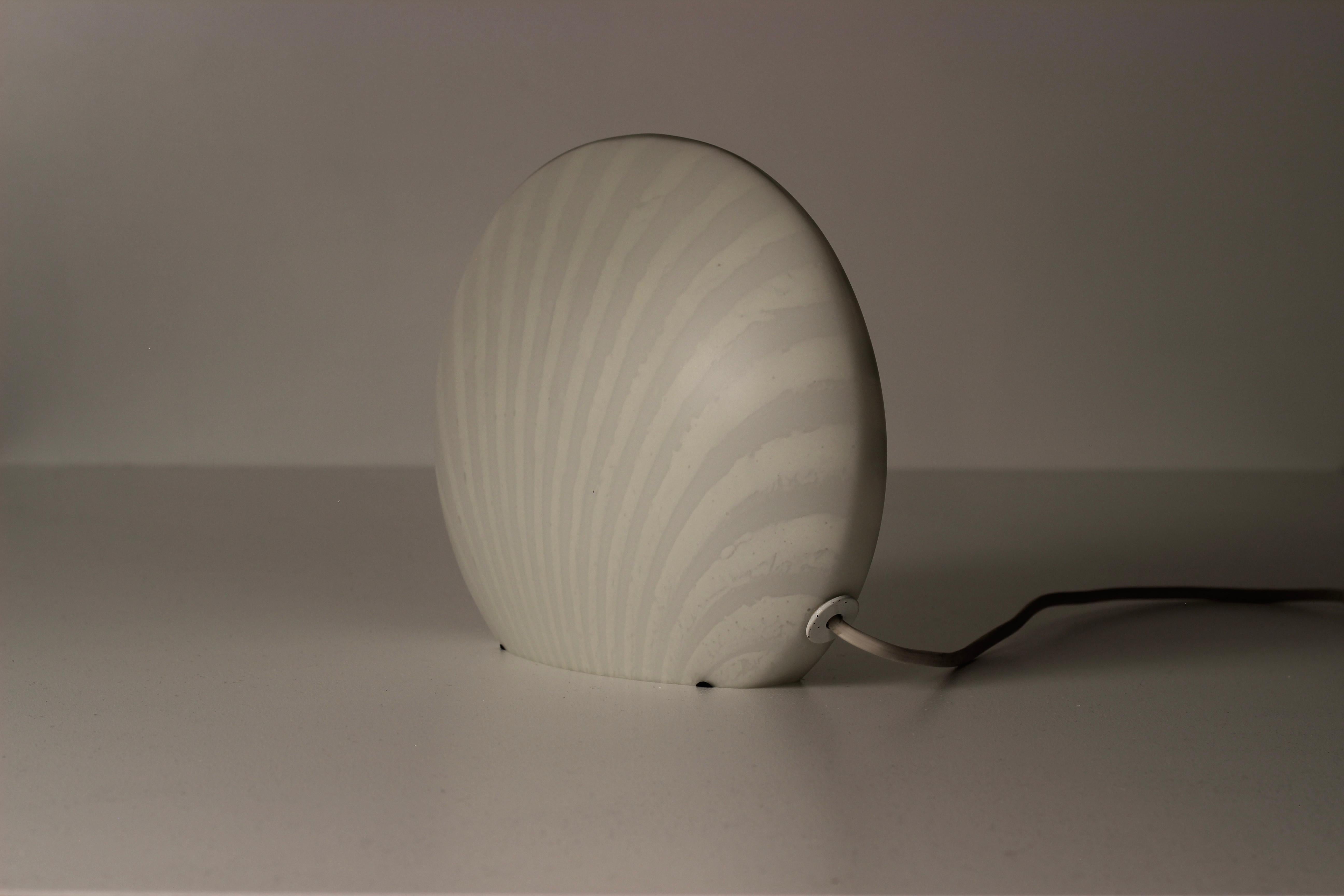 Mid-Century Modern Peill & Putzler Glass Seashell Light Made in Germany, 1960’s For Sale 1