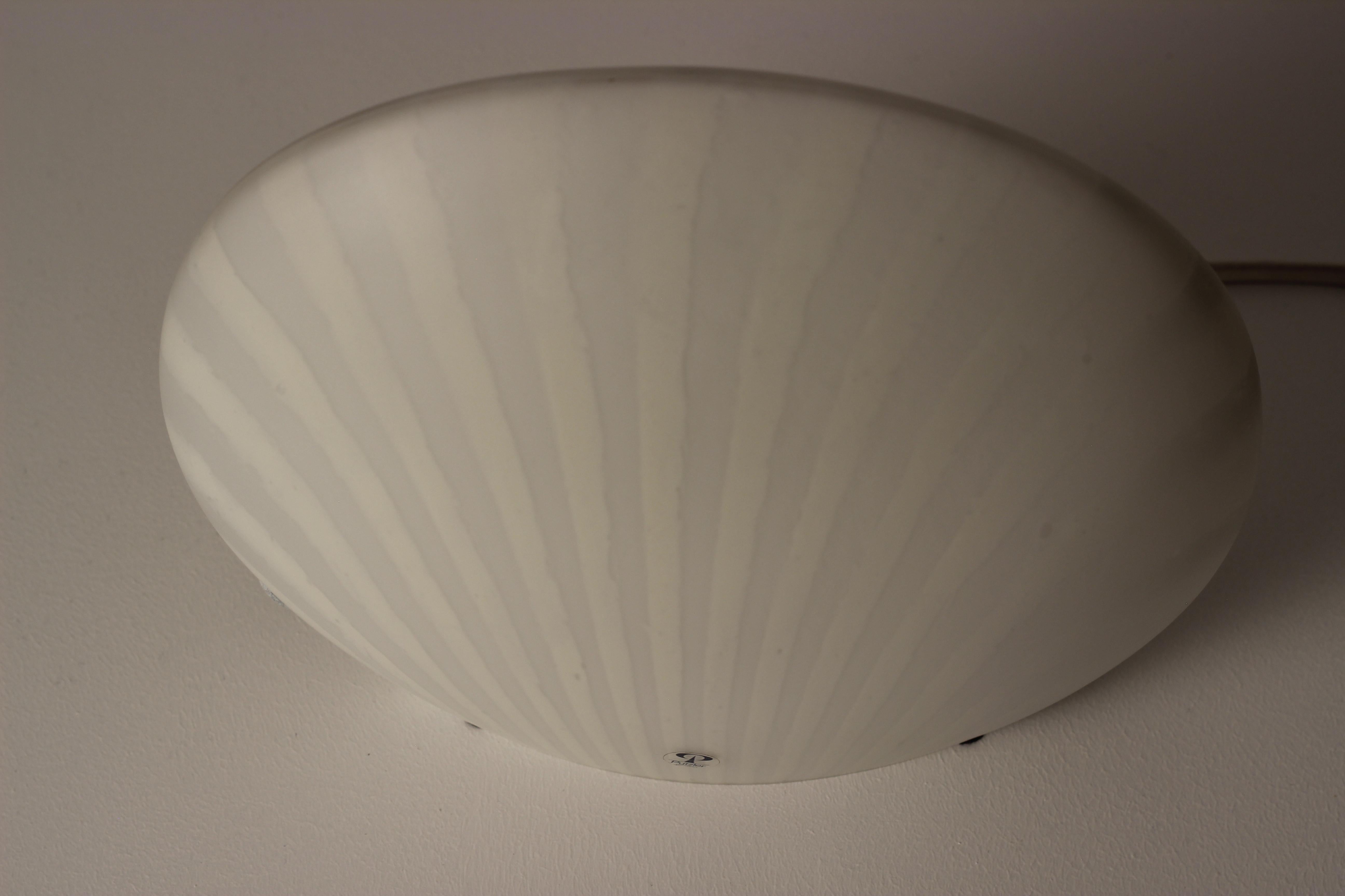 Mid-Century Modern Peill & Putzler Glass Seashell Light Made in Germany, 1960’s For Sale 2