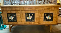 Mid-century Modern Pencil Reed Credenza by Adrien Audoux & Frida Minet, France