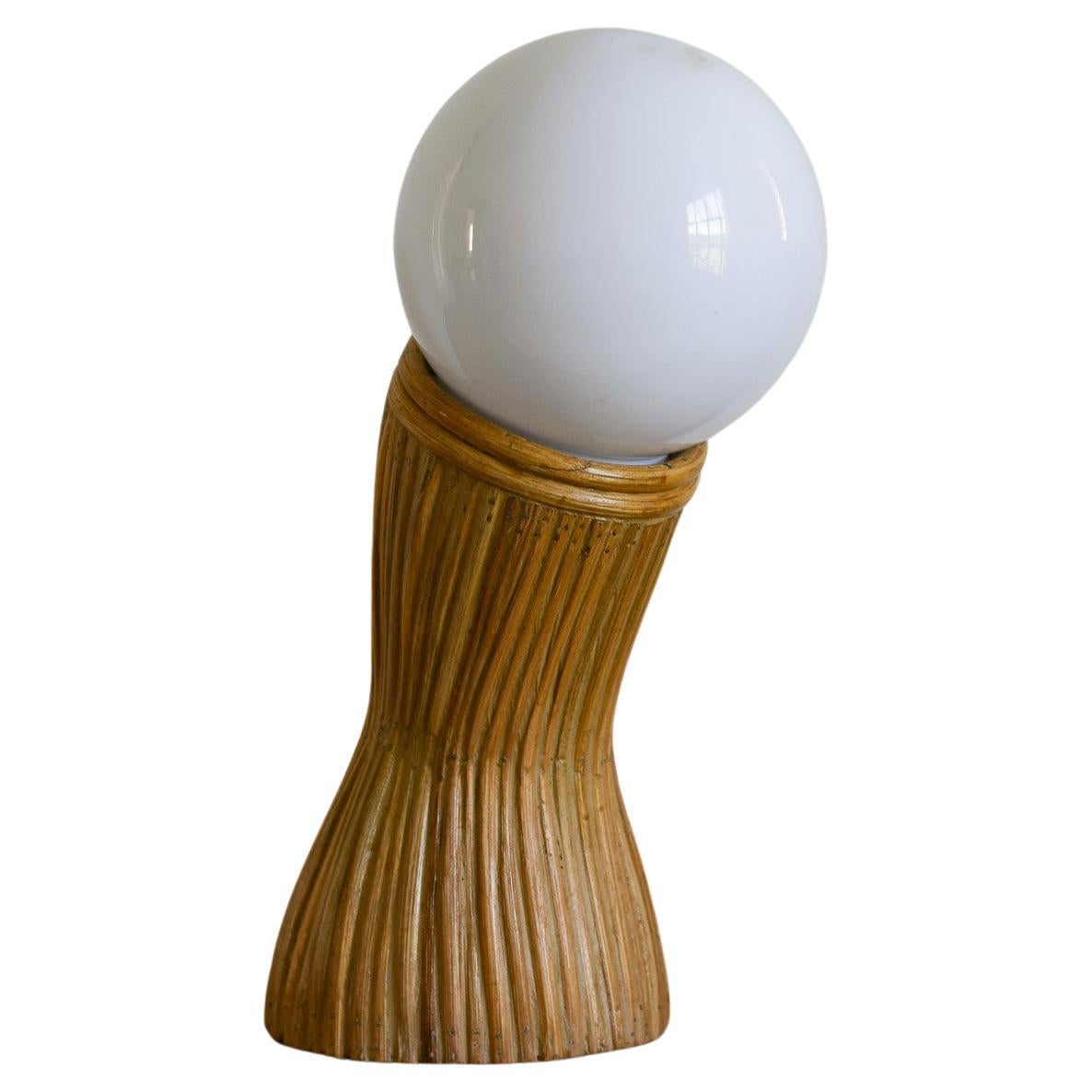 Moderne Mid-Century-Tischlampe aus Bleistift mit Schilf Space Age im Angebot