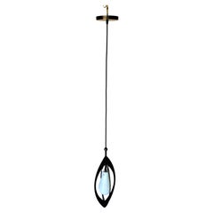 Pendentif The Moderns,  Laiton, Abat-jour en verre blanc