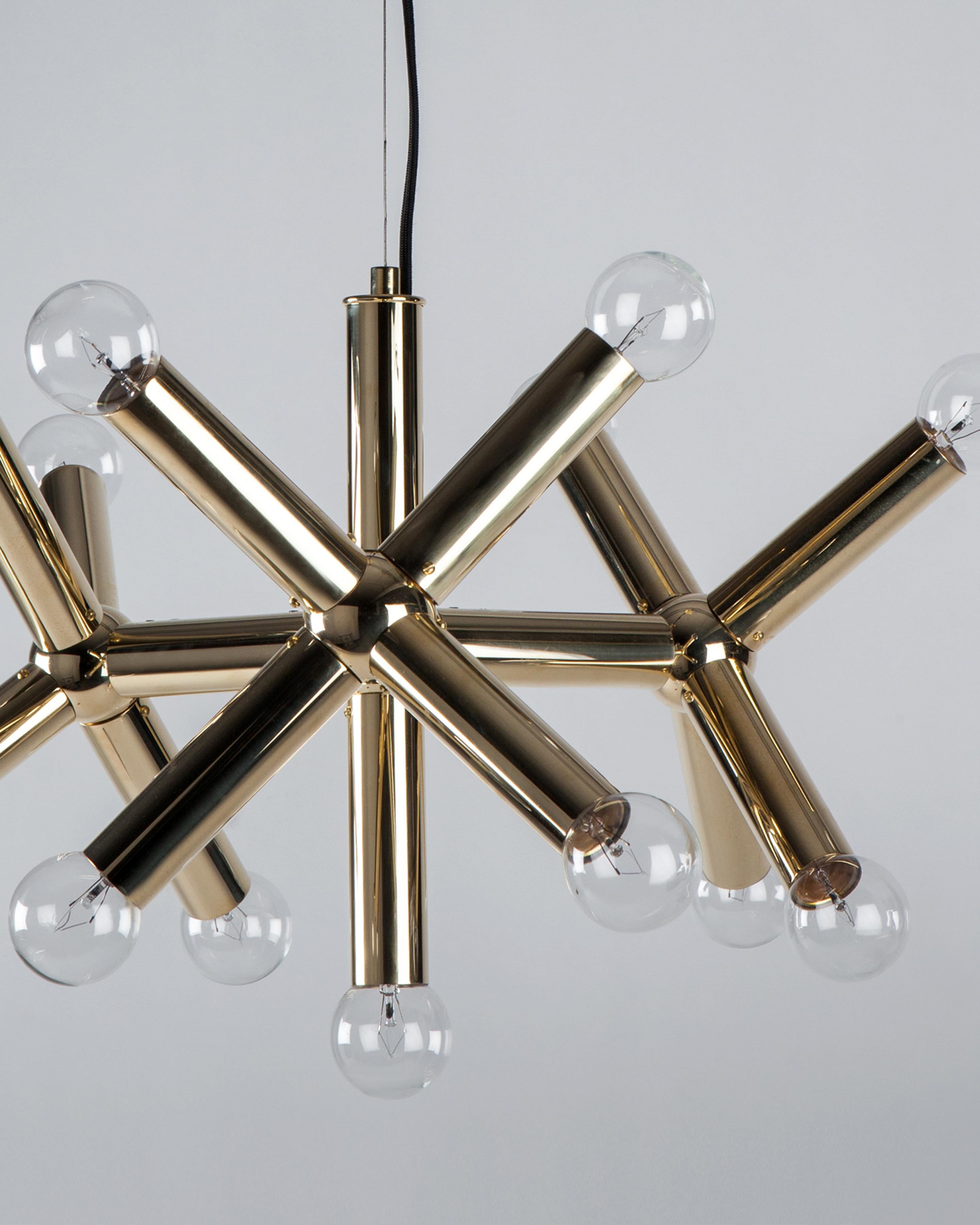 American Mid-Century Modern Molecule Pendant by Robert Haussmann for Remains Lighting Co.