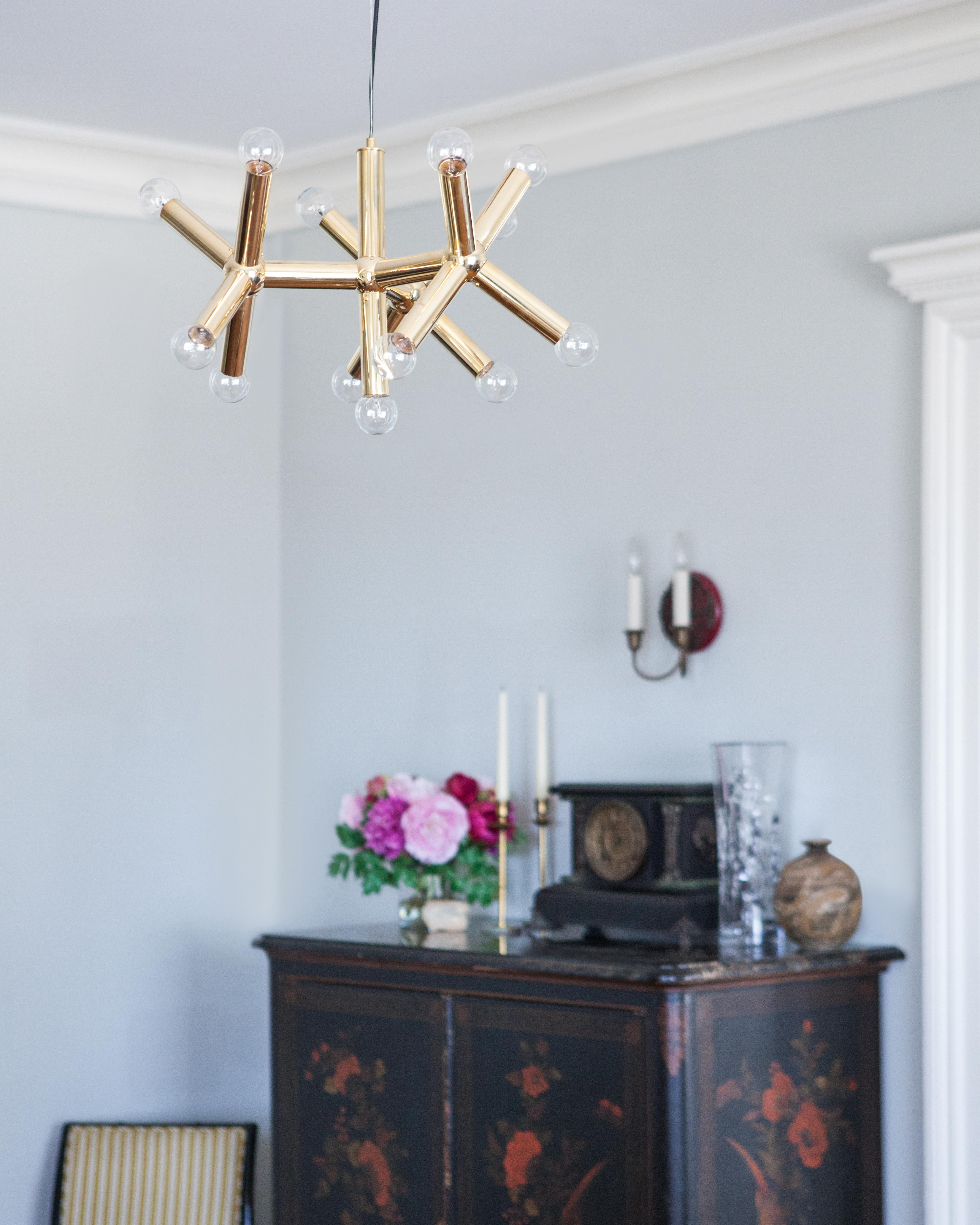 Polished Mid-Century Modern Molecule Pendant by Robert Haussmann for Remains Lighting Co.