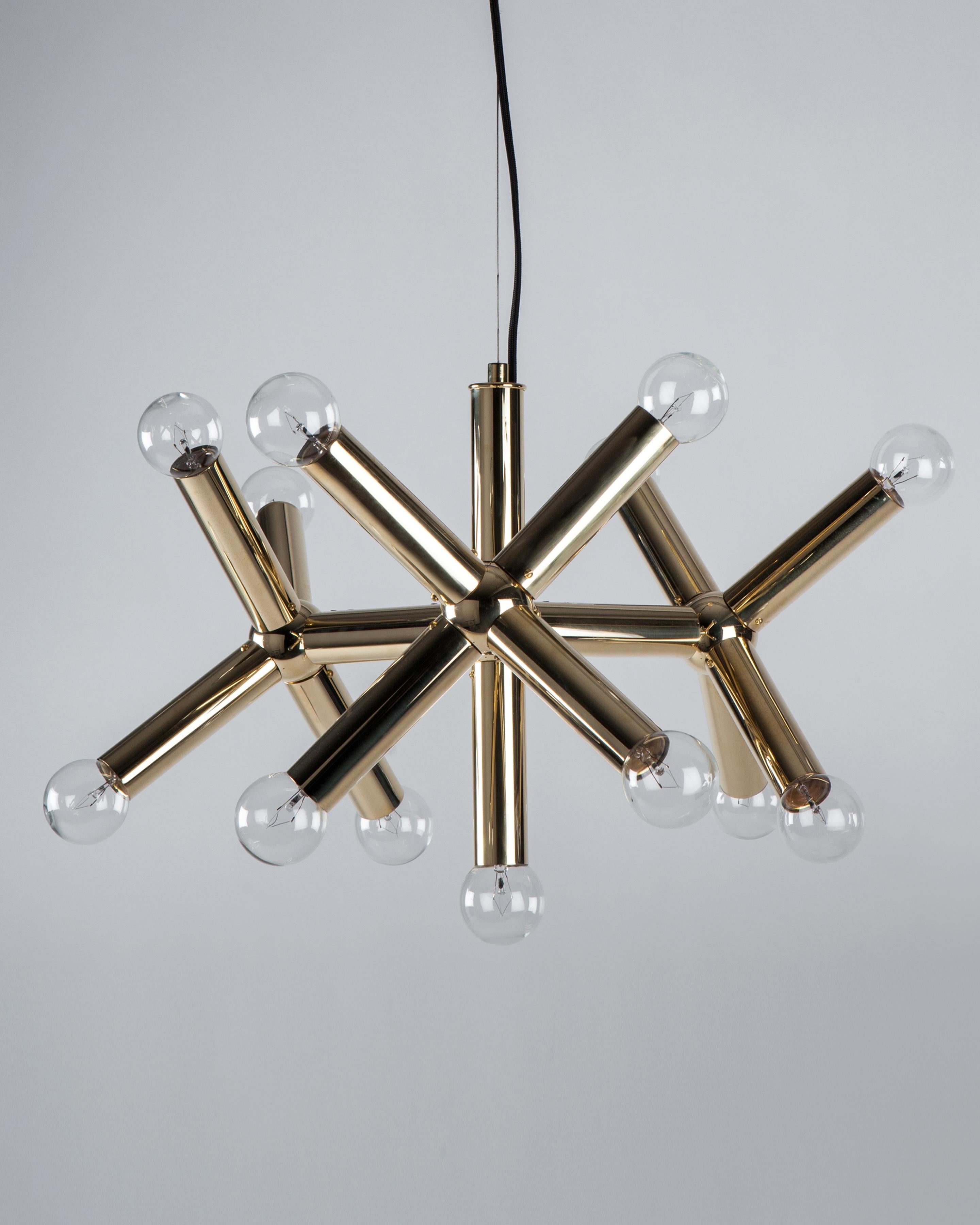 Contemporary Mid-Century Modern Molecule Pendant by Robert Haussmann for Remains Lighting Co.