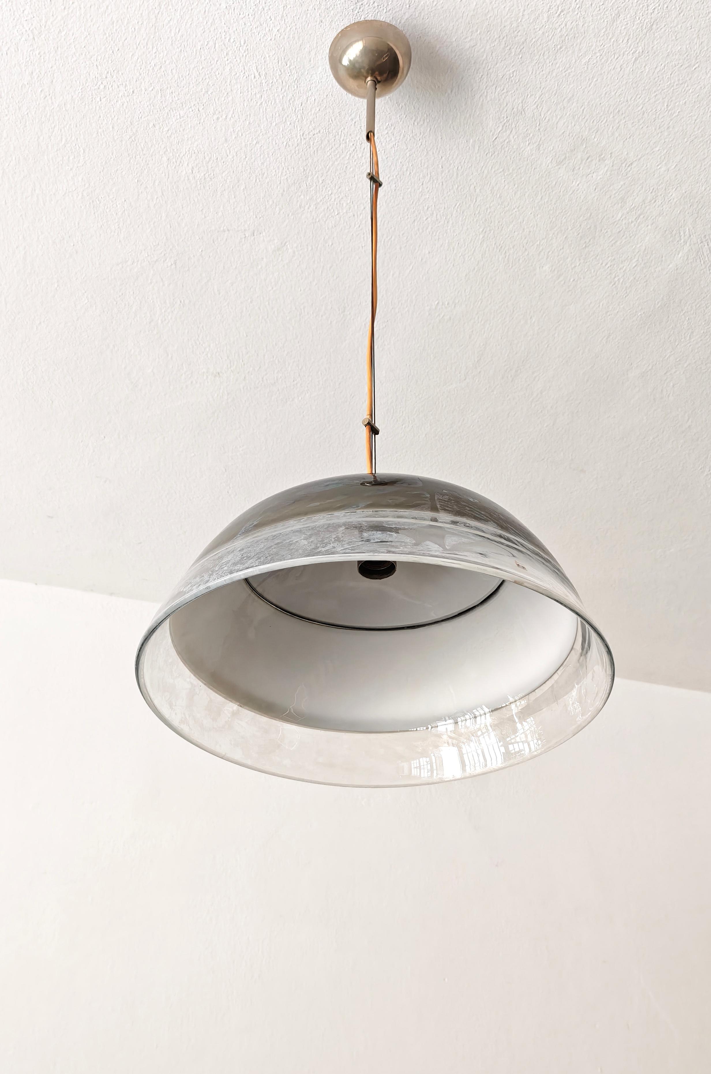 20th Century Mid-Century Modern Pendant Chandelier Murano Glass F.lli Toso Italy 1970s For Sale