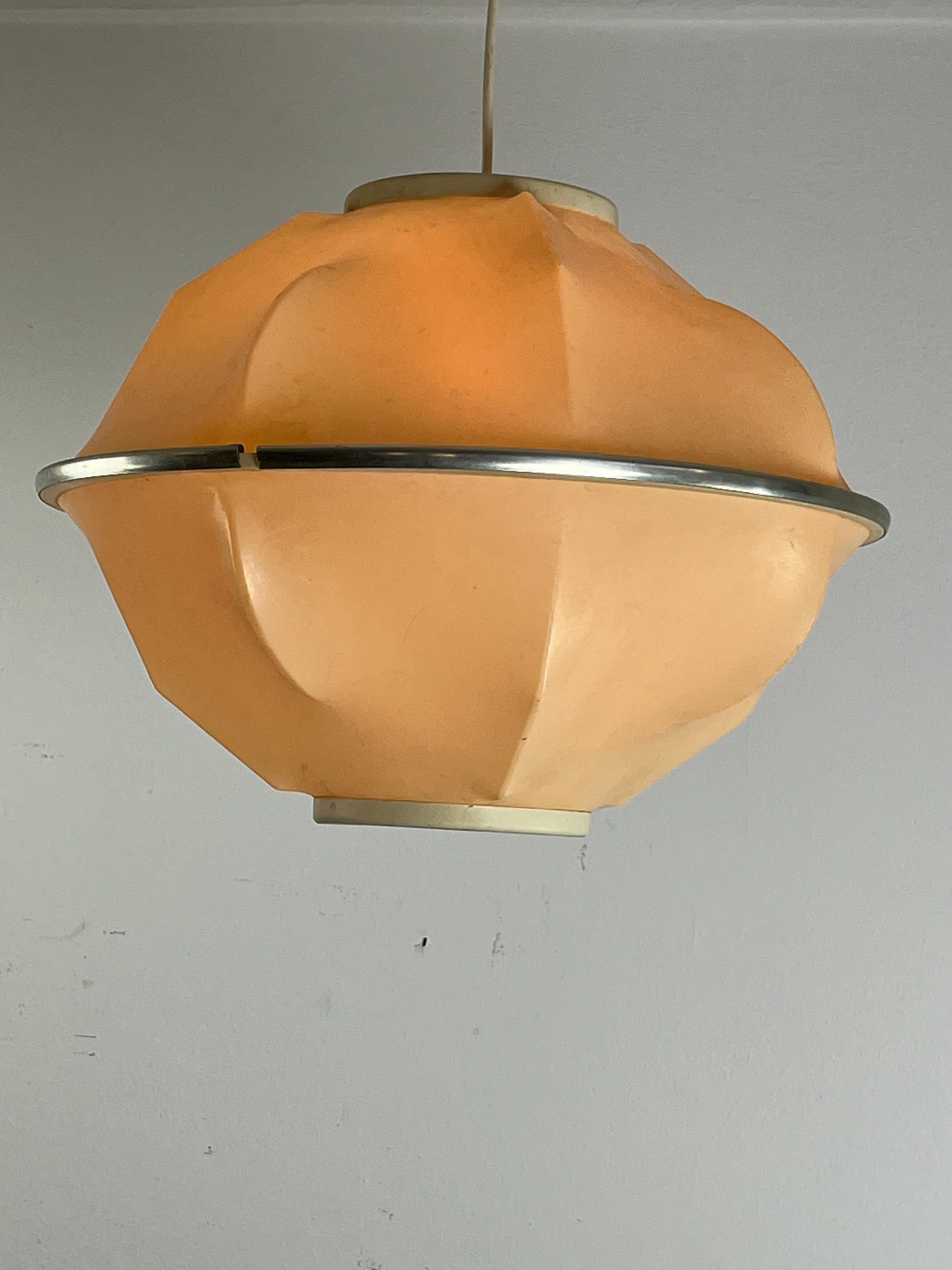 Mid-20th Century Mid-Century Modern Pendant Lamp Designed & Manufactered Probably By Flos 1960s For Sale