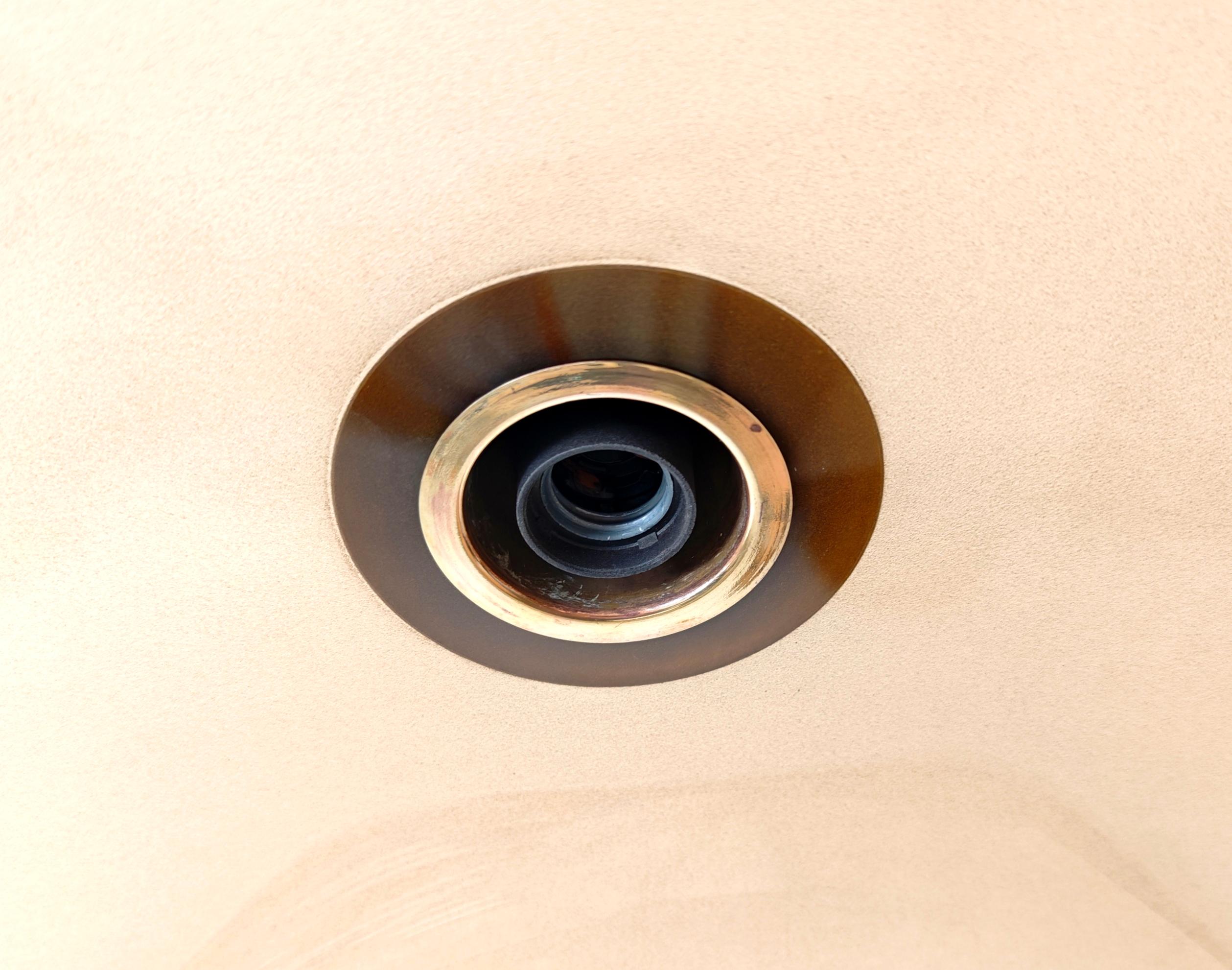Lampada a sospensione moderna di metà secolo in vetro ambra  e Design/One Italia 1960/70 in vendita 12