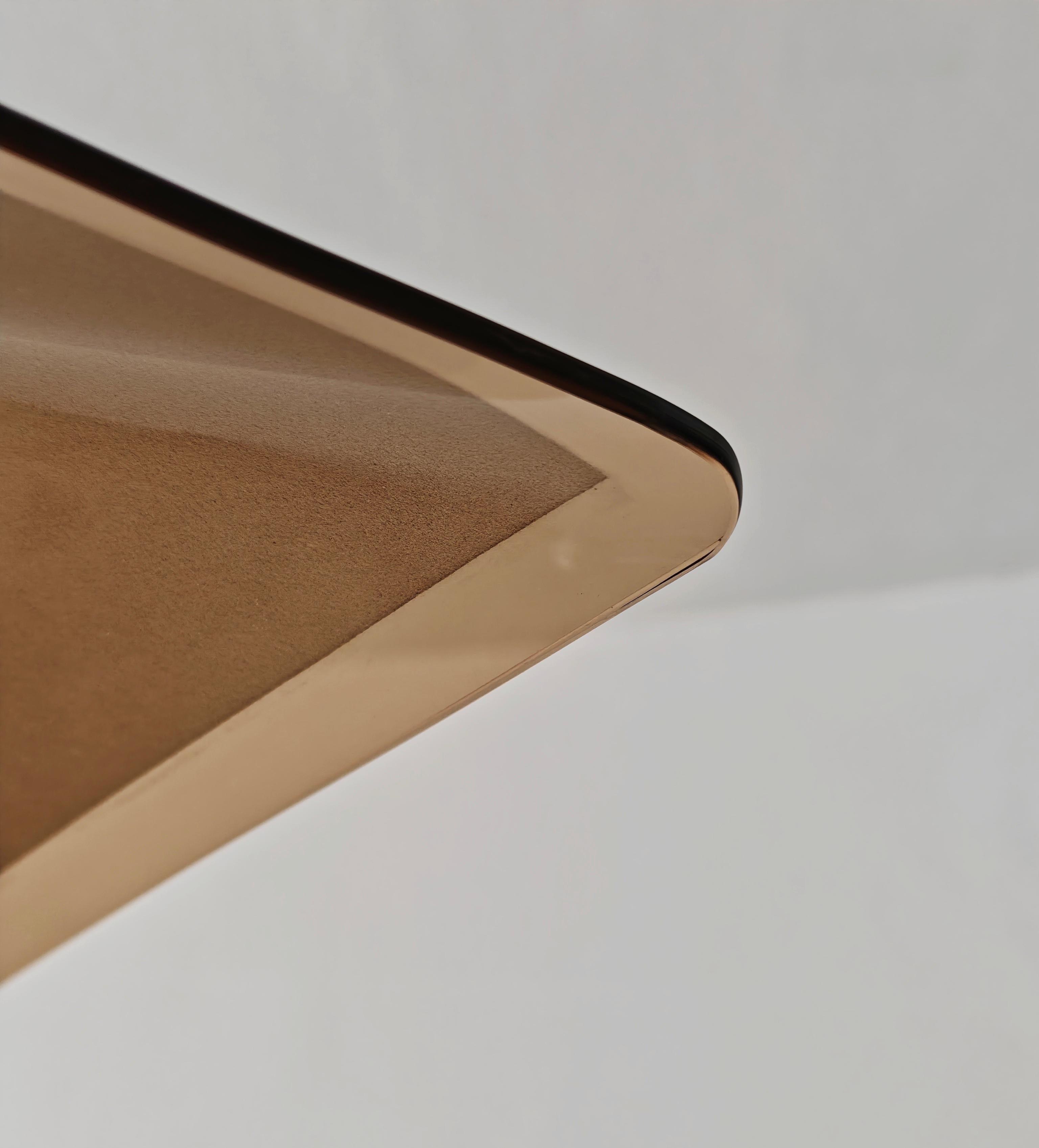 Lampada a sospensione moderna di metà secolo in vetro ambra  e Design/One Italia 1960/70 in vendita 13