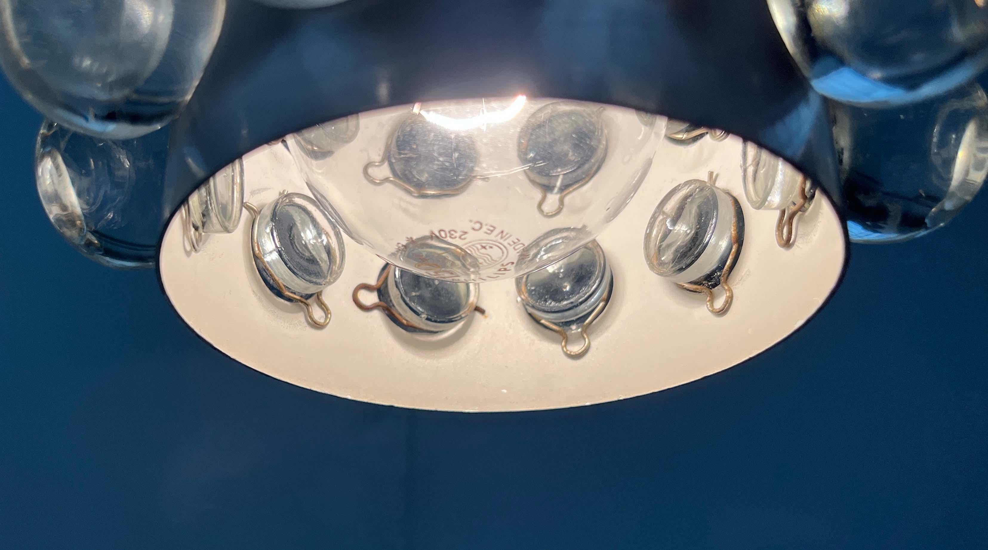 Lampe suspendue moderne du milieu du siècle avec des perles en acrylique, 1960s en vente 7