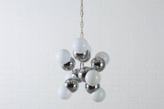 Mid-Century Modern Pendant Lamp with Eight Globes, 1960s