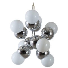 Mid-Century Modern Pendant Lamp with Eight Globes, 1960s