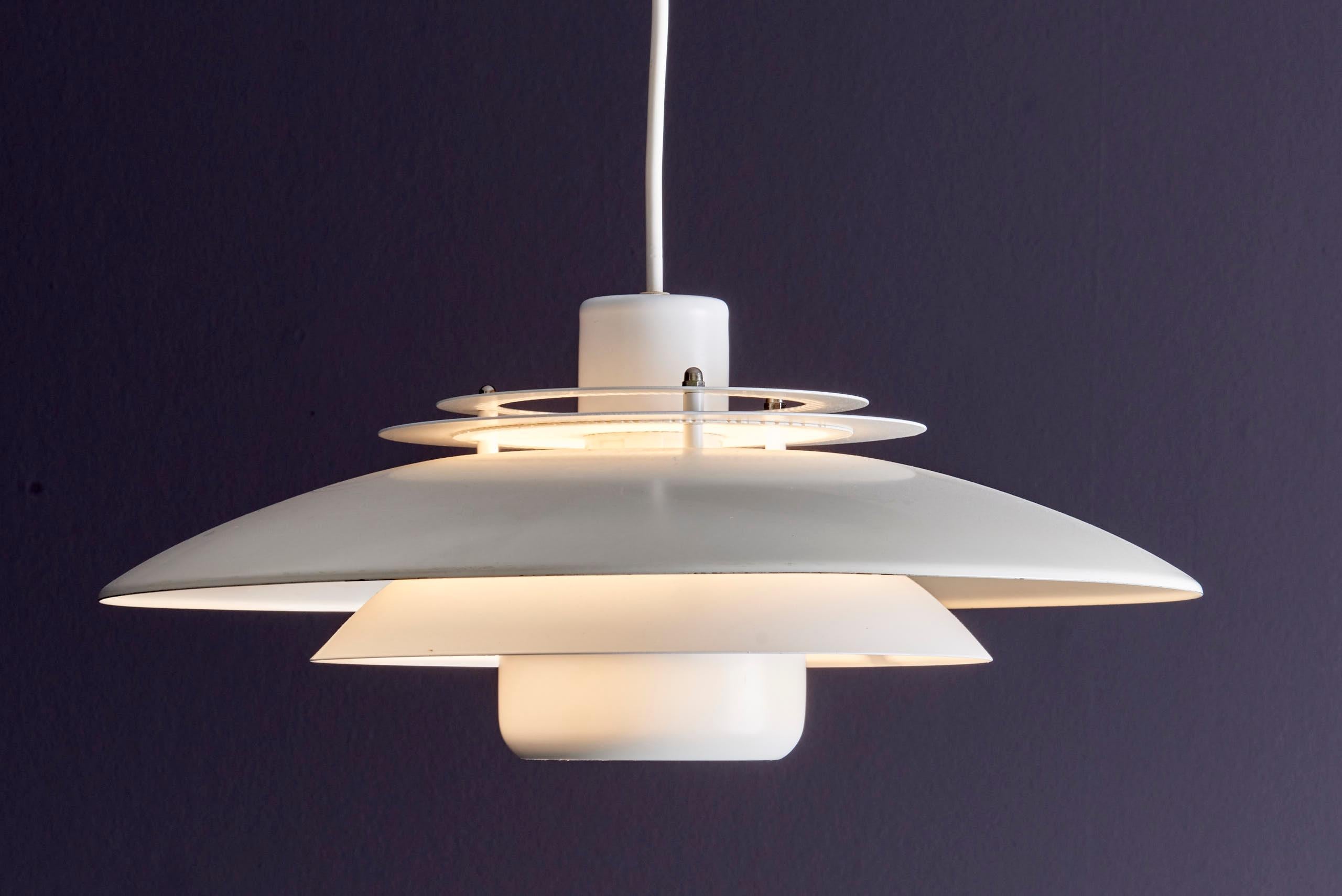 Danish Mid-Century Modern Pendant Lamp with layered concentric rings For Sale