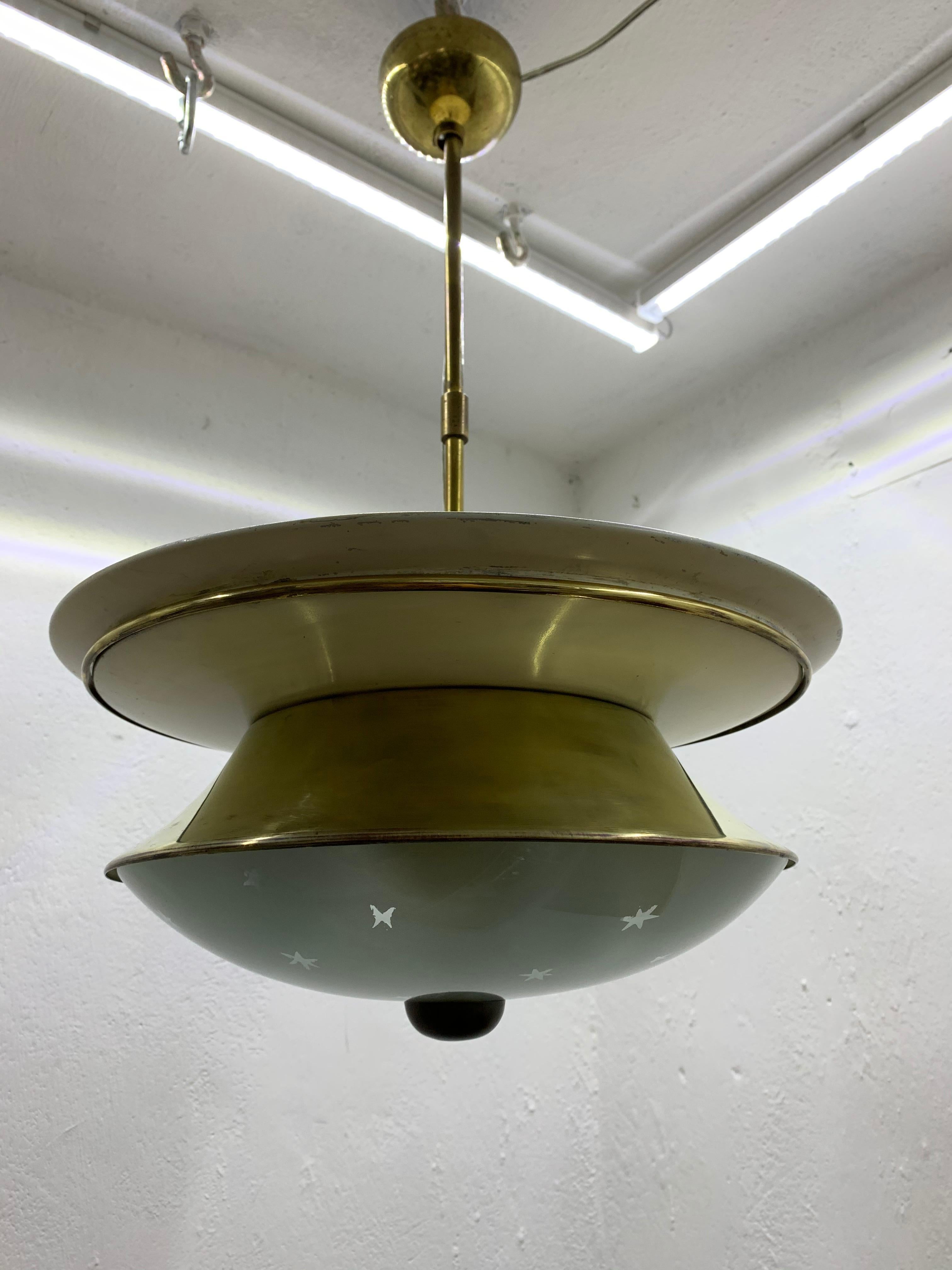 Mid-Century Modern Pendant Light Attributed to Pietro Chiesa and Fontana Arte 10