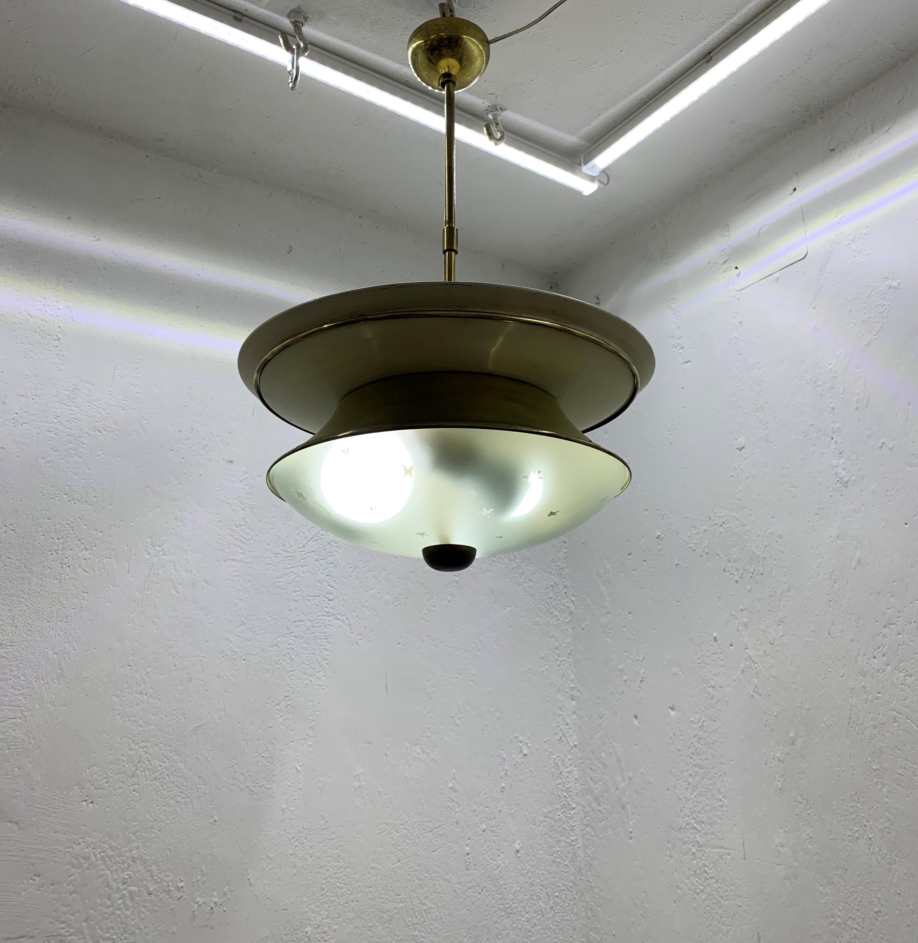 Mid-Century Modern Pendant Light Attributed to Pietro Chiesa and Fontana Arte 12