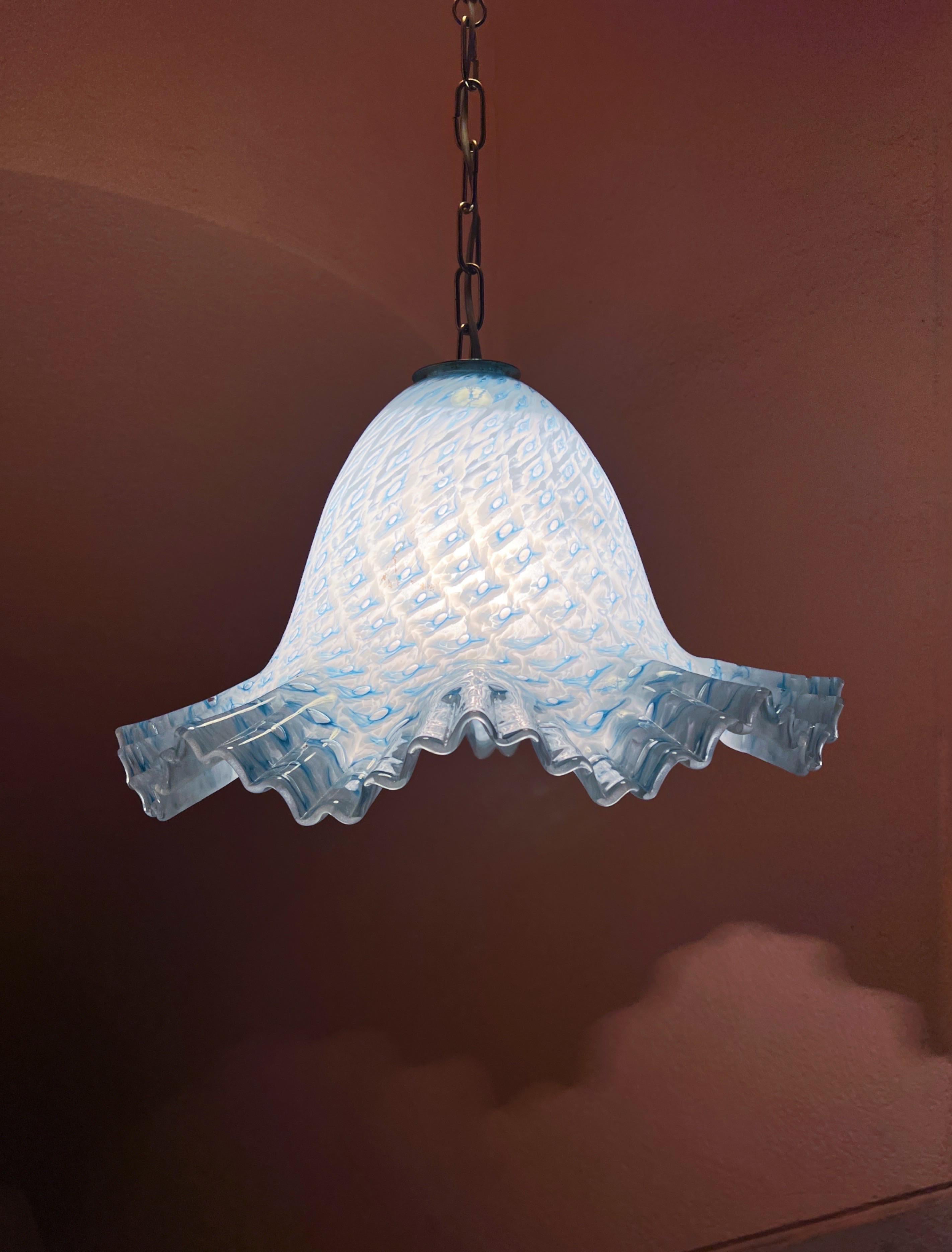 Italian Mid-Century Modern Pendant Light by La Murrina in Murano Glass For Sale