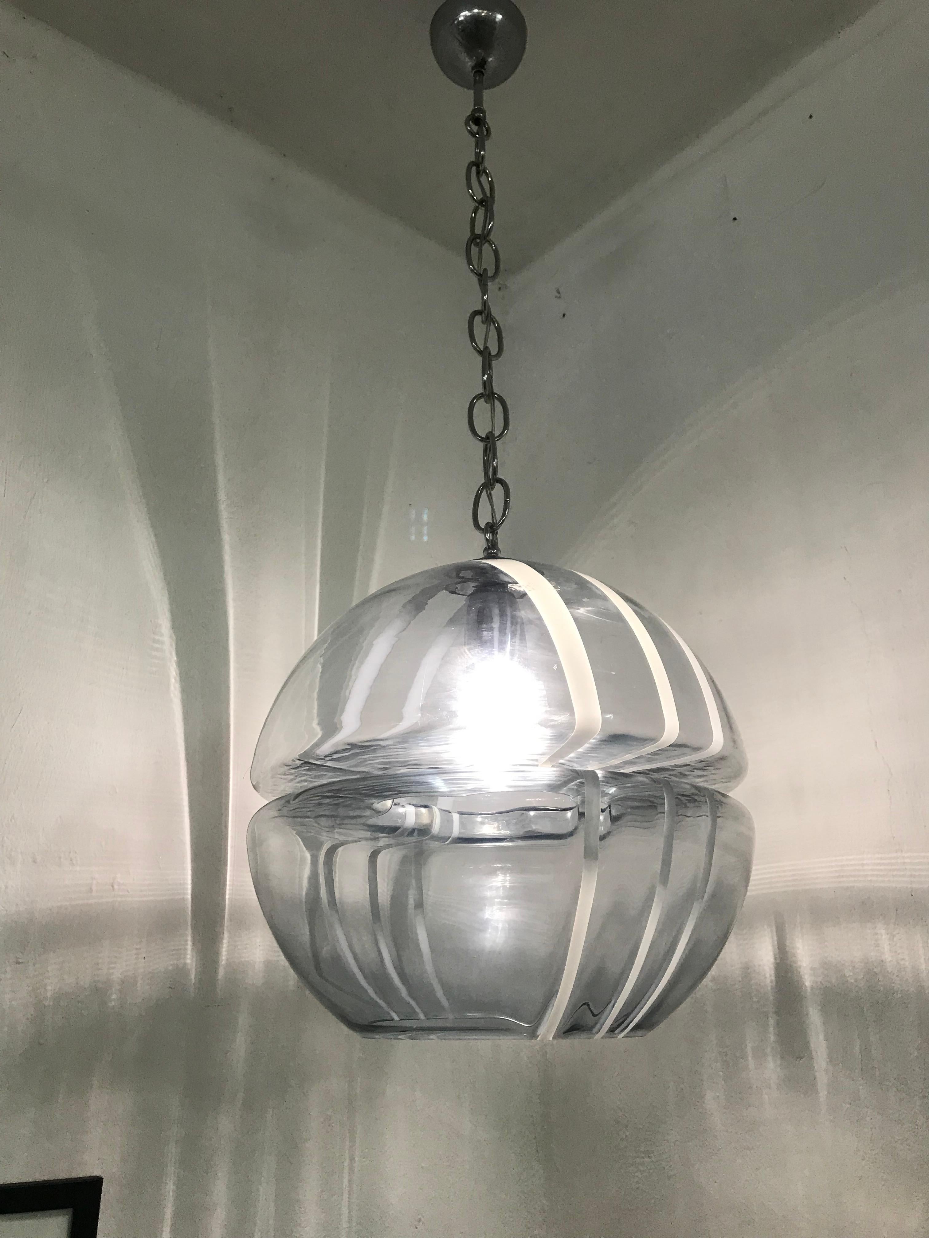 Mid-Century Modern Pendant Light by Toni Zuccheri for Venini, circa 1960s 2