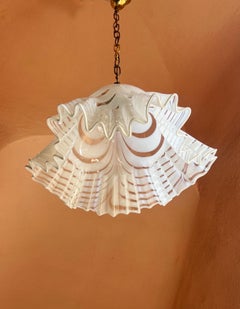 Mid-Century Modern pendant light in Murano Swirl Glass by Venini, circa 1970