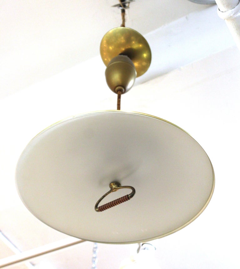 MidCentury Modern Pendant Light with Height Extender at 1stDibs