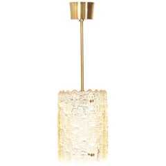 Mid-Century Modern Pendant Lighting in Yellow Cristal by Carl Fagerlund