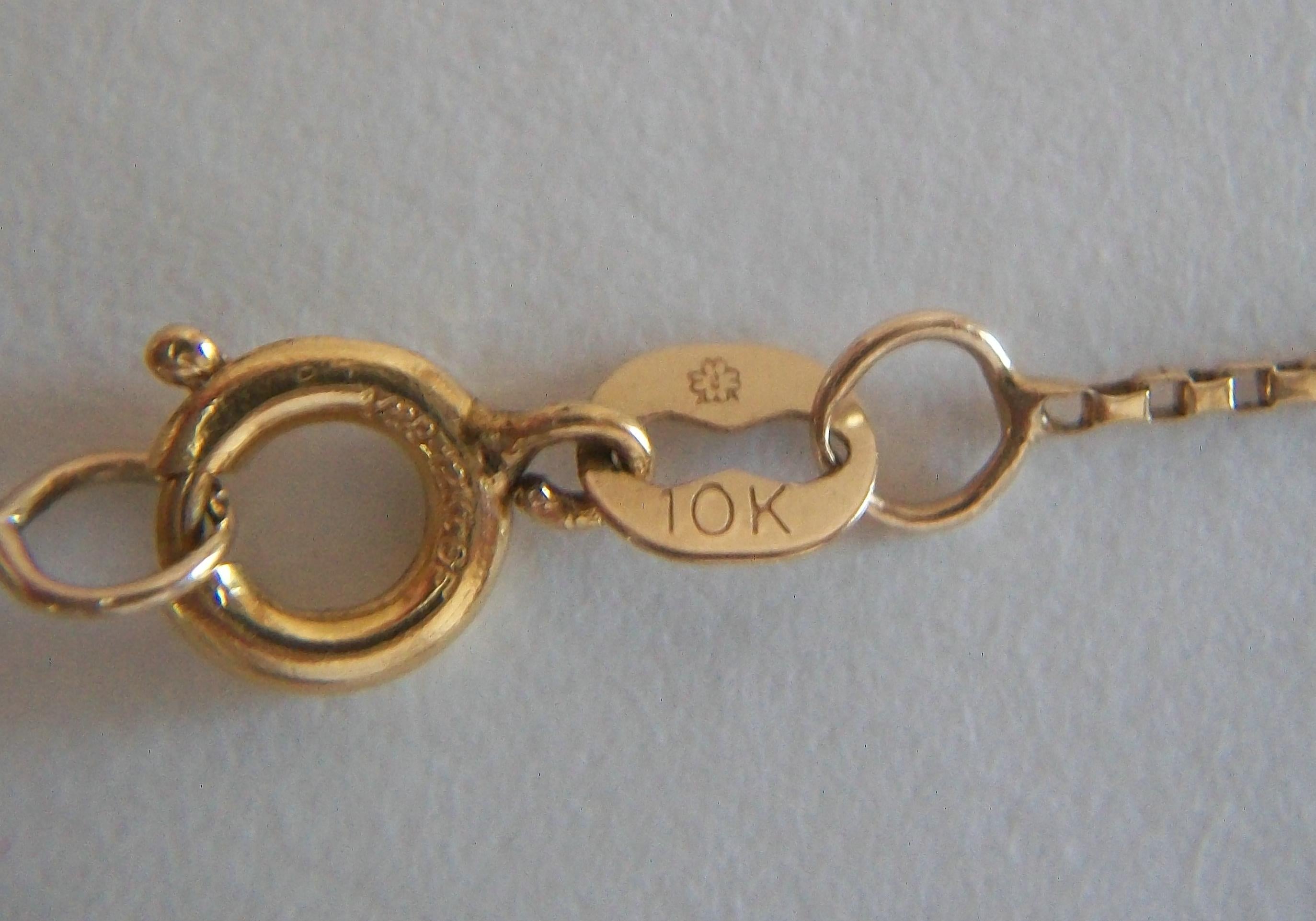 Mid-Century Modern Pendant Necklace & Earrings Set, 10k Gold - U.S., C. 1980's For Sale 8