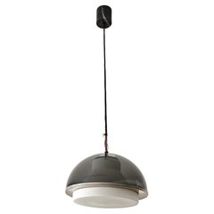 Mid-Century Modern Pendelleuchte Opalglas und Plexiglas Produktion Italien 60er Jahre