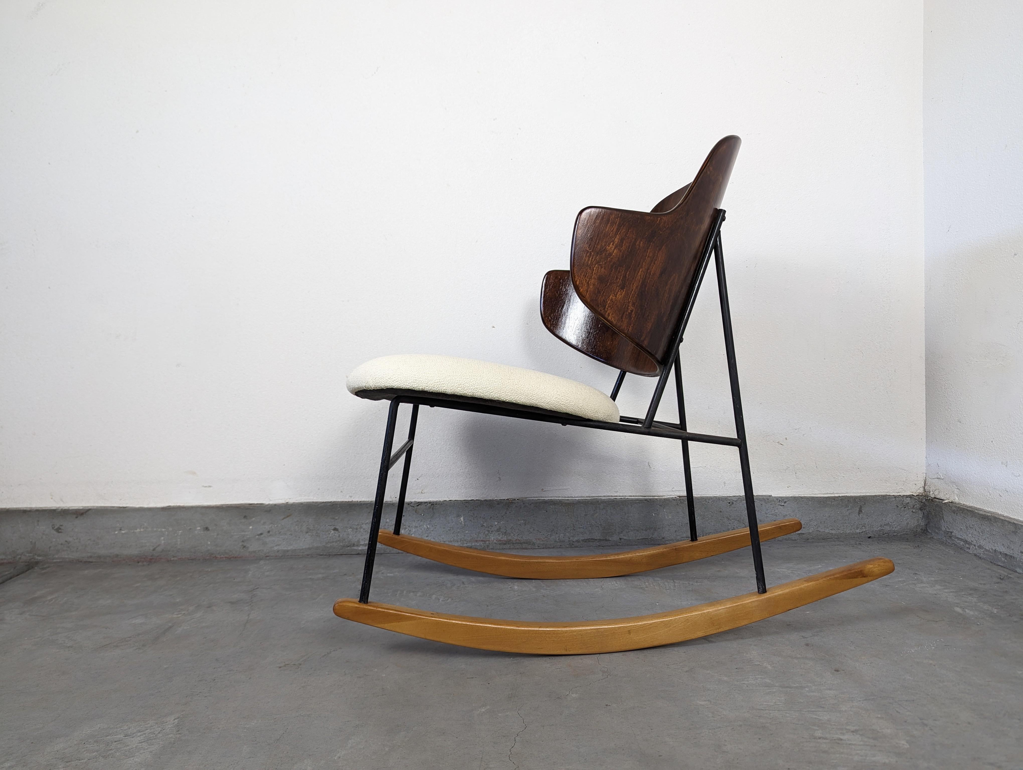 Mid-20th Century  Mid Century Modern Penguin Rocking Chair by Ib Kofod-Larsen