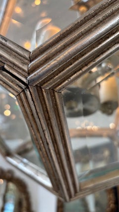 Mid Century / Modern Pentagon Chandelier, Hand-Crafted, White Gold Finish, 2010