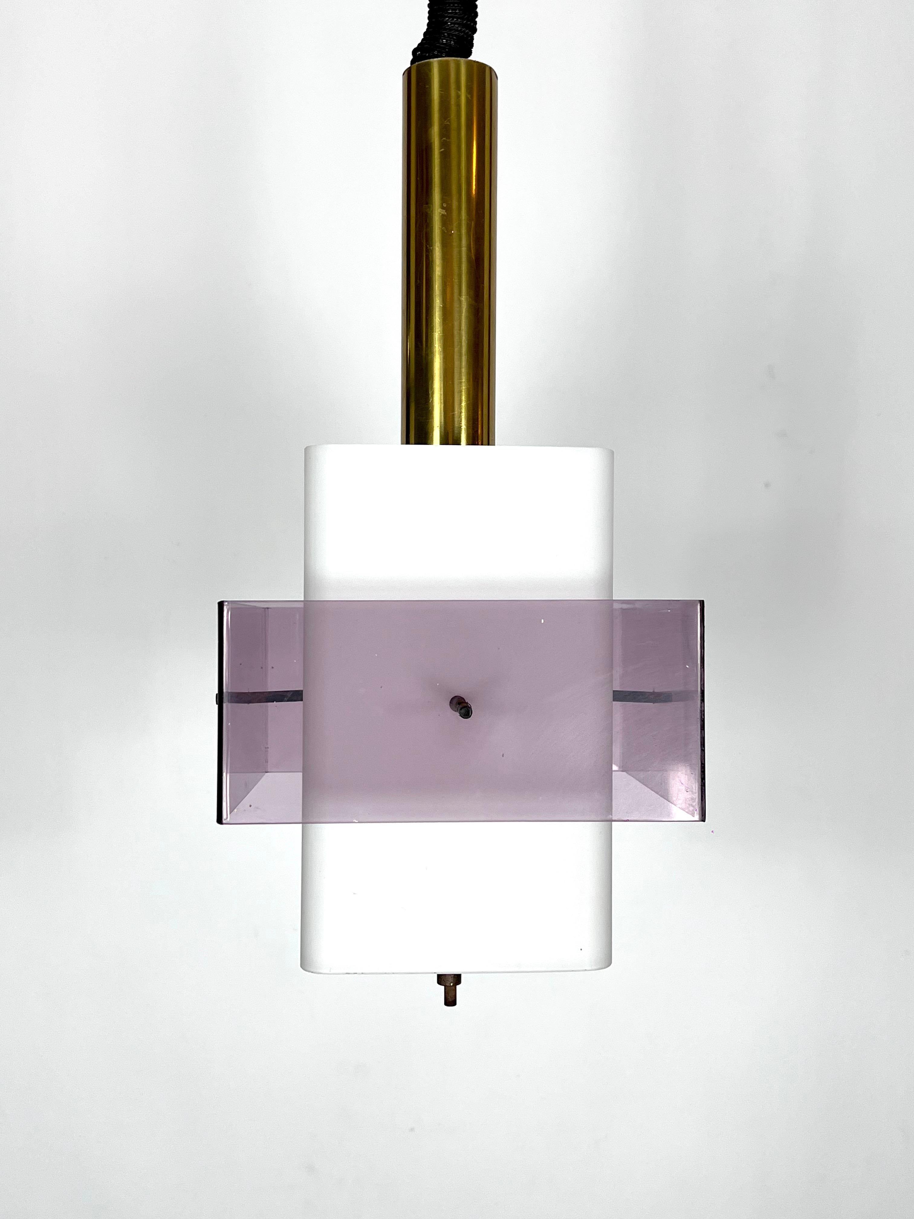 Mid-20th Century Mid-Century Modern Pentant Lamp by Stilux Milano, Italy, 1960s For Sale