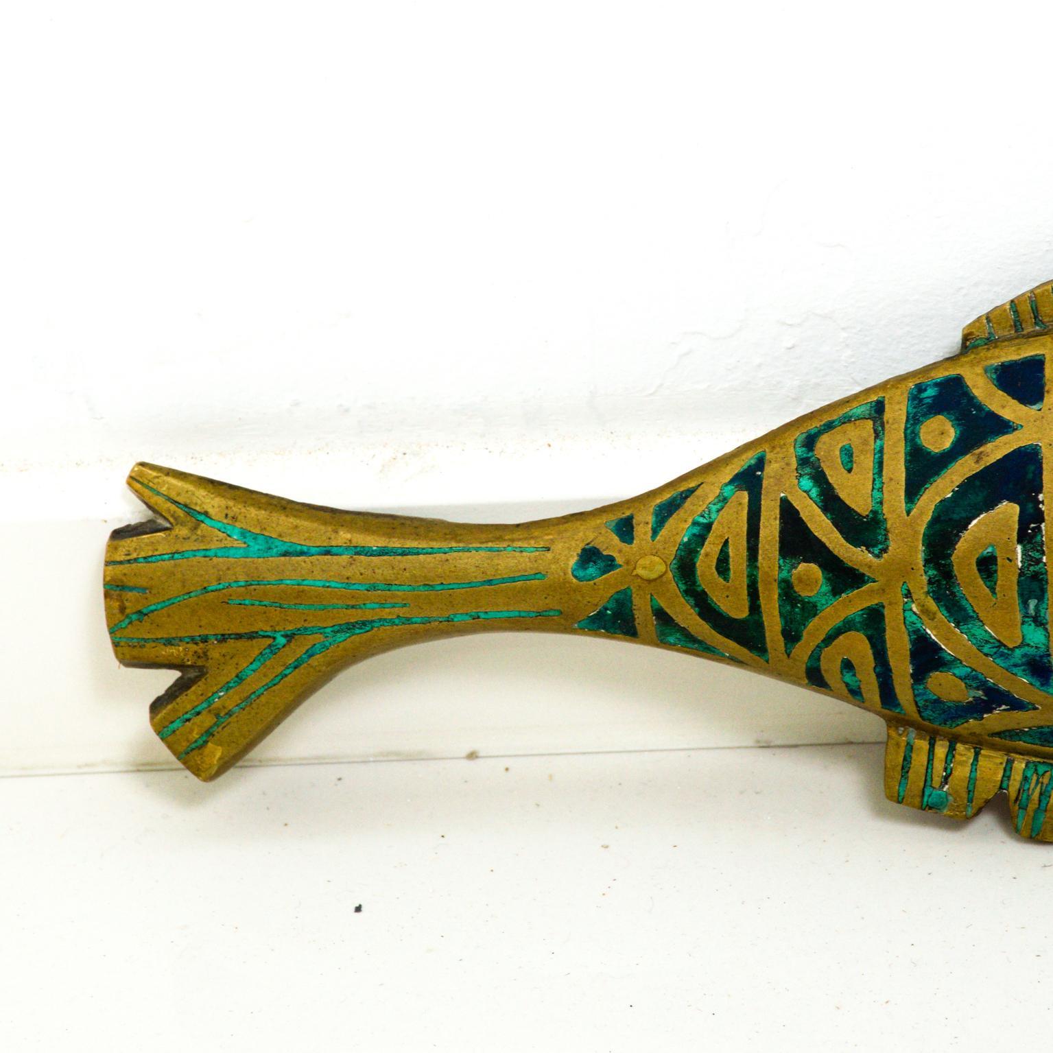 Mid-Century Modern Pepe Mendoza Fish Sculpture Bronze, Mexico 1