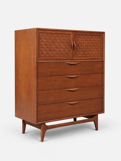 Newly Refinished - Mid-Century Modern “Perception” Highboy Dresser
