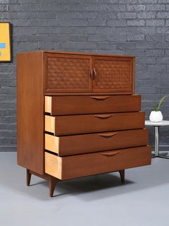 Newly Refinished - Mid-Century Modern “Perception” Highboy Dresser