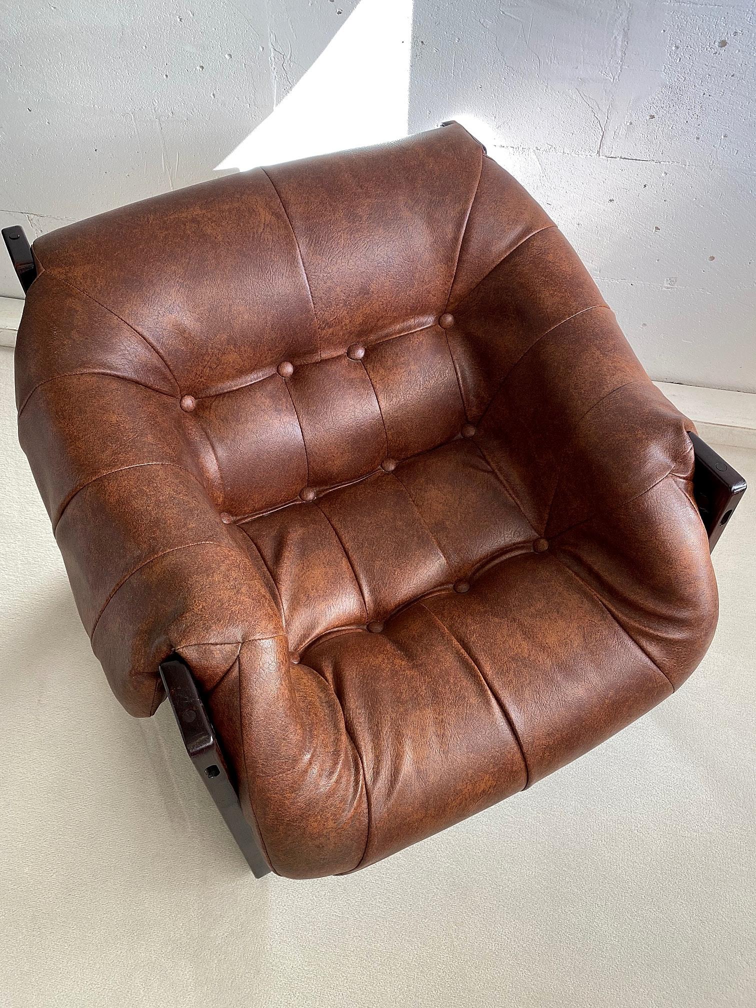 Mahogany Mid-Century Modern Percival Lafer Lounge Chair