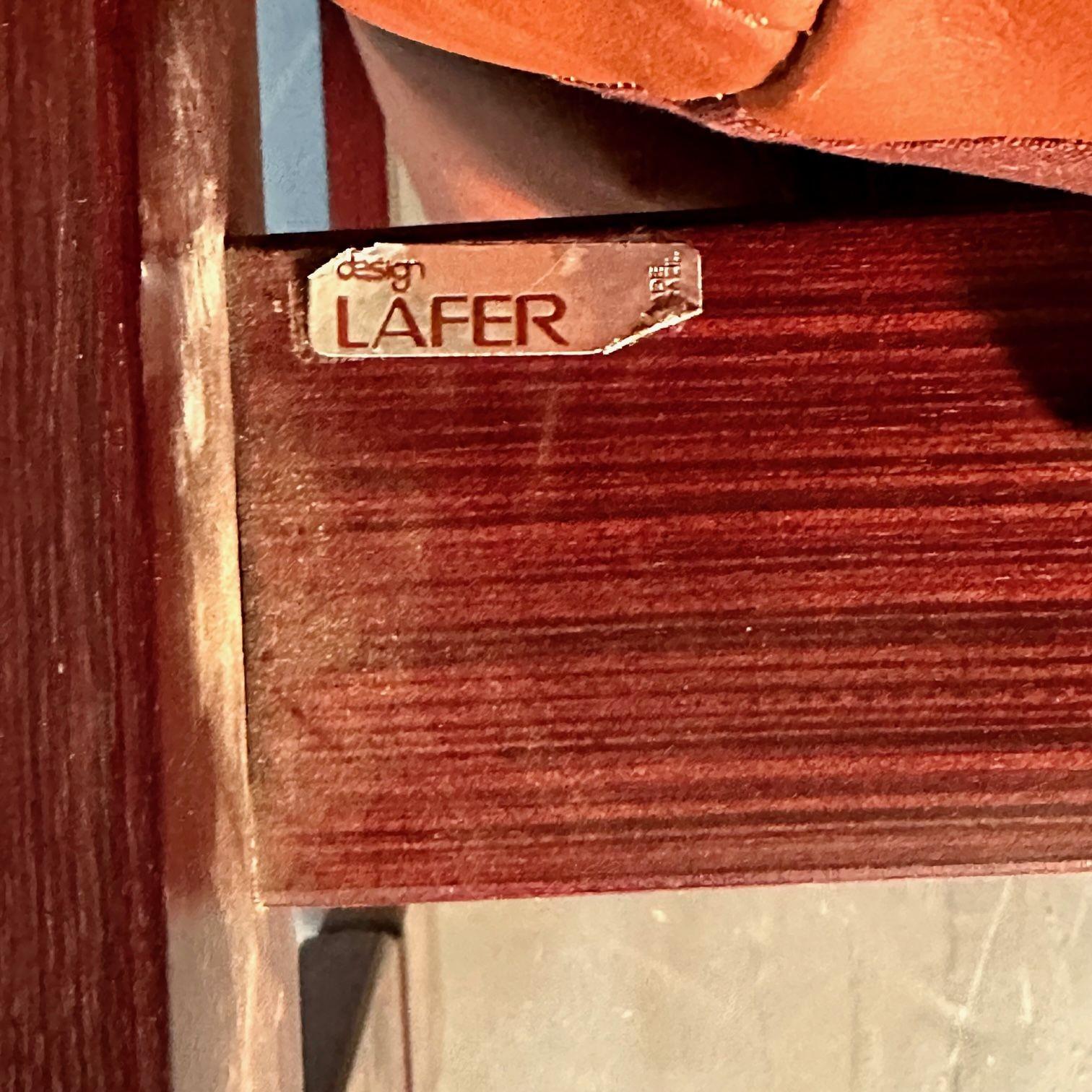 Percival Lafer, MP-97 Lounge Chairs, Brazilian Rosewood, Brown Leather, 1970s 13