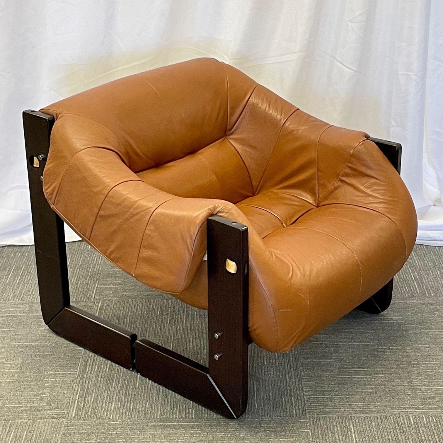Mid-Century Modern Percival Lafer Lounge Chairs, Ottoman, Brazilian Rosewood 4