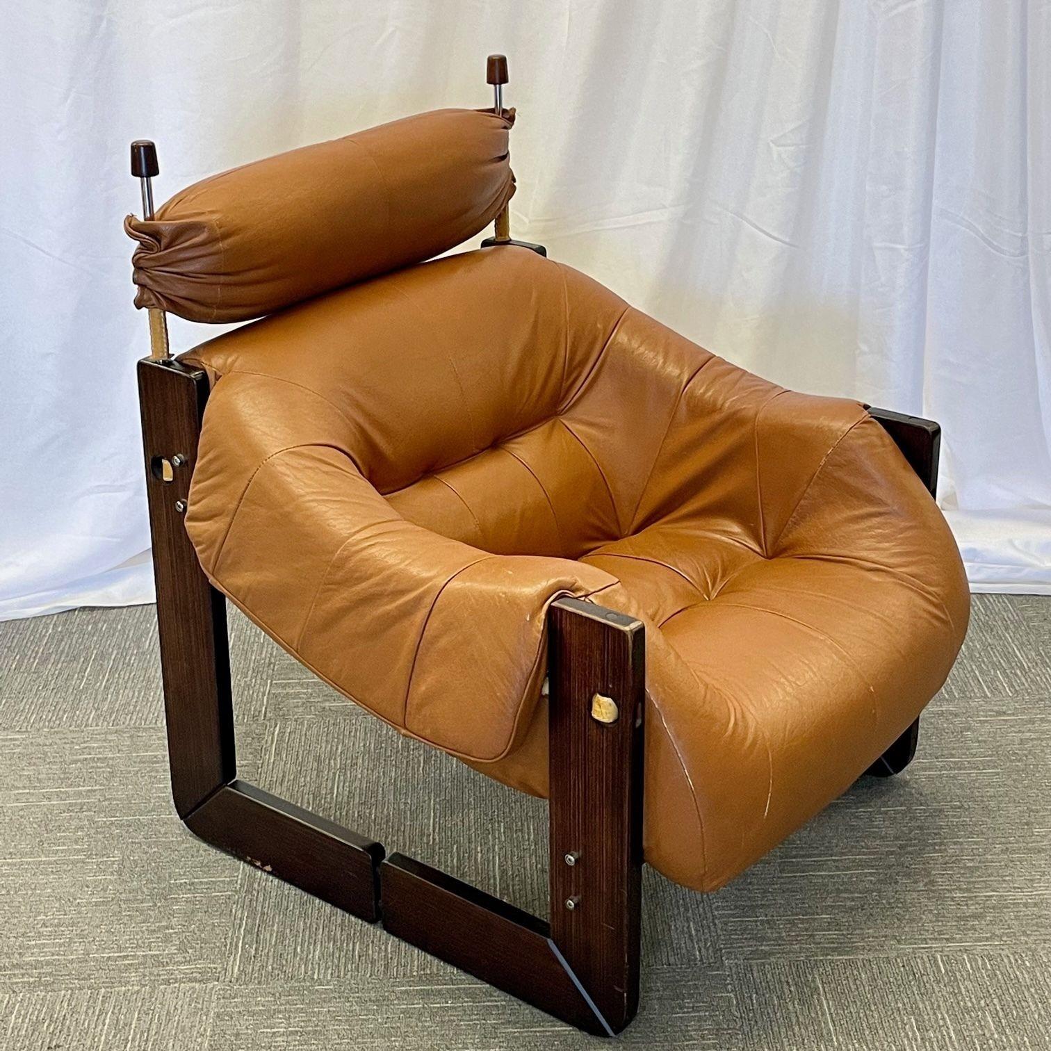 Mid-Century Modern Percival Lafer Lounge Chairs, Ottoman, Brazilian Rosewood 1