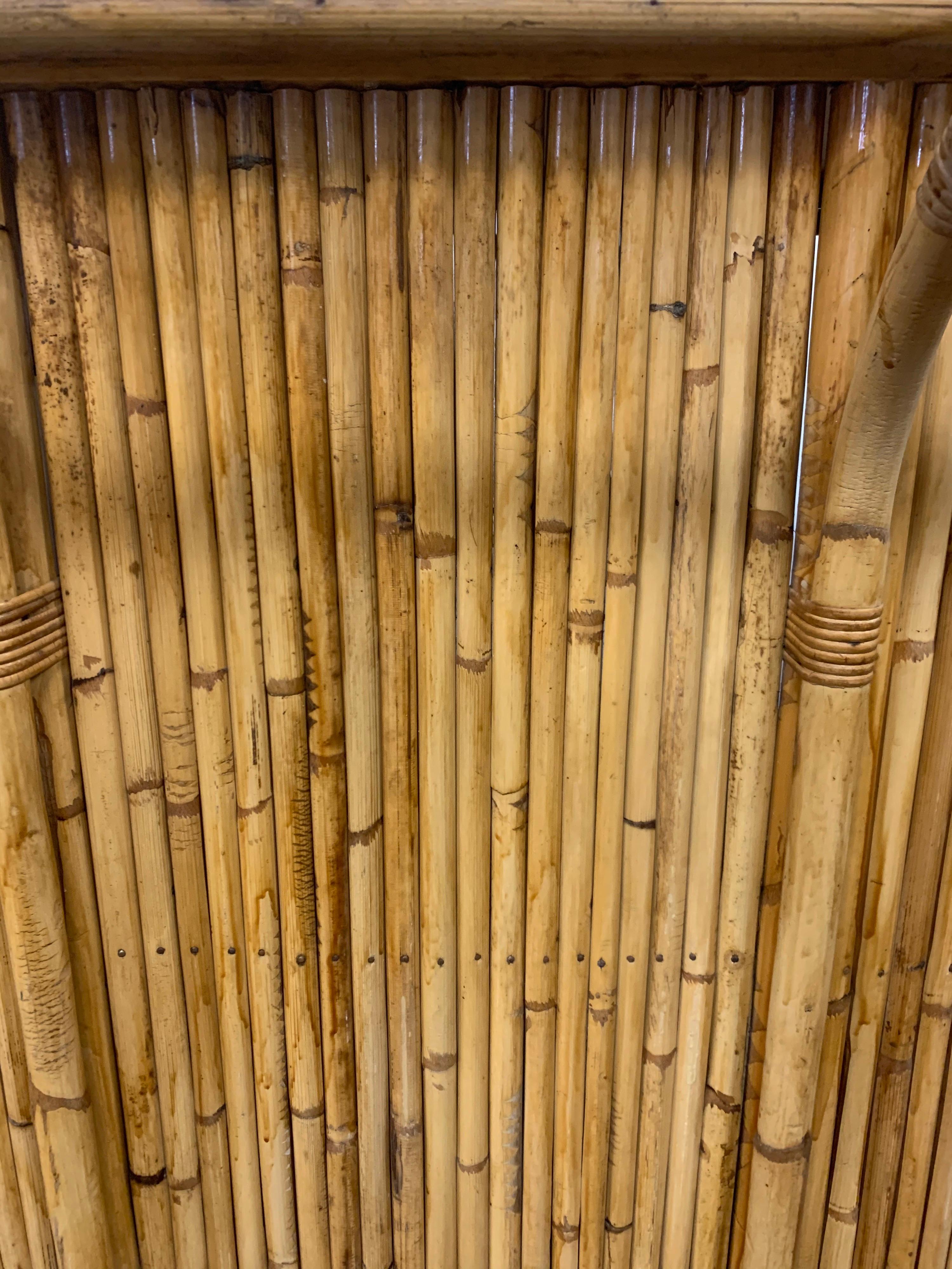 Mid-Century Modern Period Bamboo Bar Tiki Bar with Matching Stools 6