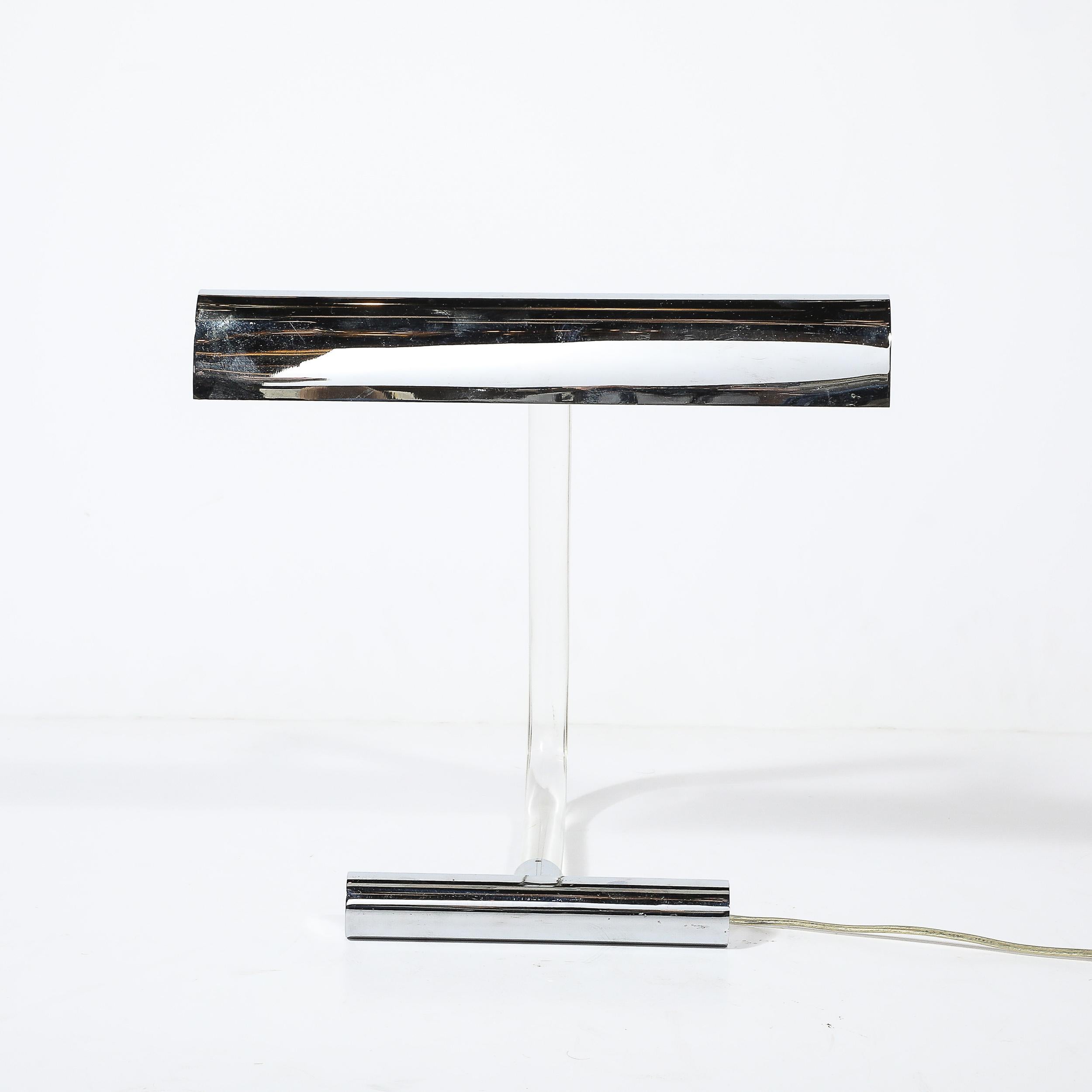 Lampada in lucite e cromo di Peter Hamburger Kovacs, moderna e di metà secolo in vendita 4