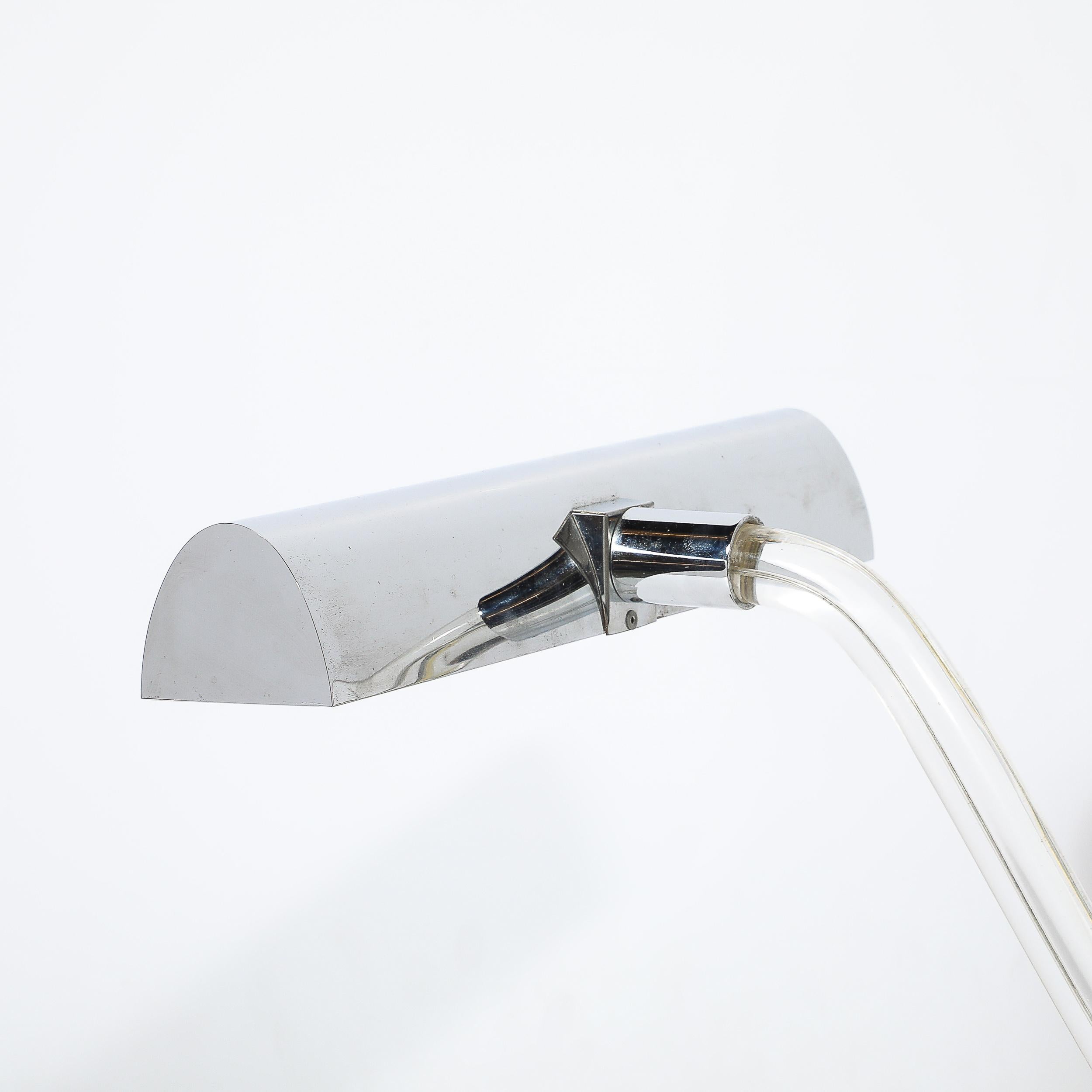 Lampada in lucite e cromo di Peter Hamburger Kovacs, moderna e di metà secolo in vendita 1