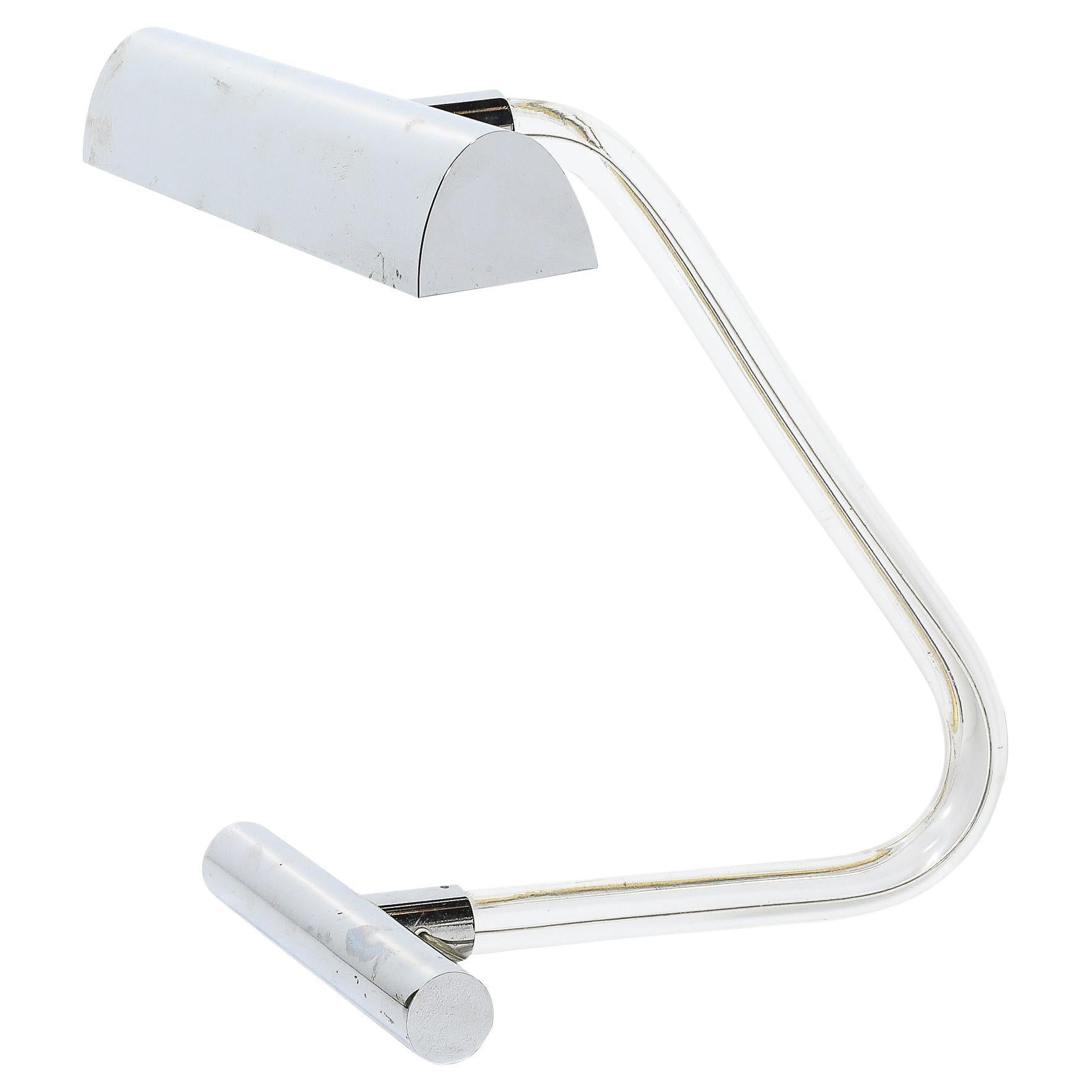 Lampe en lucite et chrome Peter Hamburger Kovacs, modernité du milieu du siècle dernier