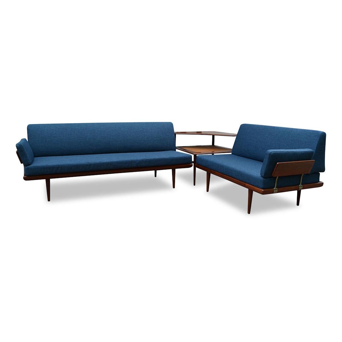Mid century modern Danish design seating group designed by the famous duo Peter Hvidt & Orla Mølgaard Nielsen for France & Daverkosen during the begin 60's. This model 