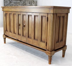Mid-Century Modern Petit Fruitwood Credenza with Double Accordion Doors