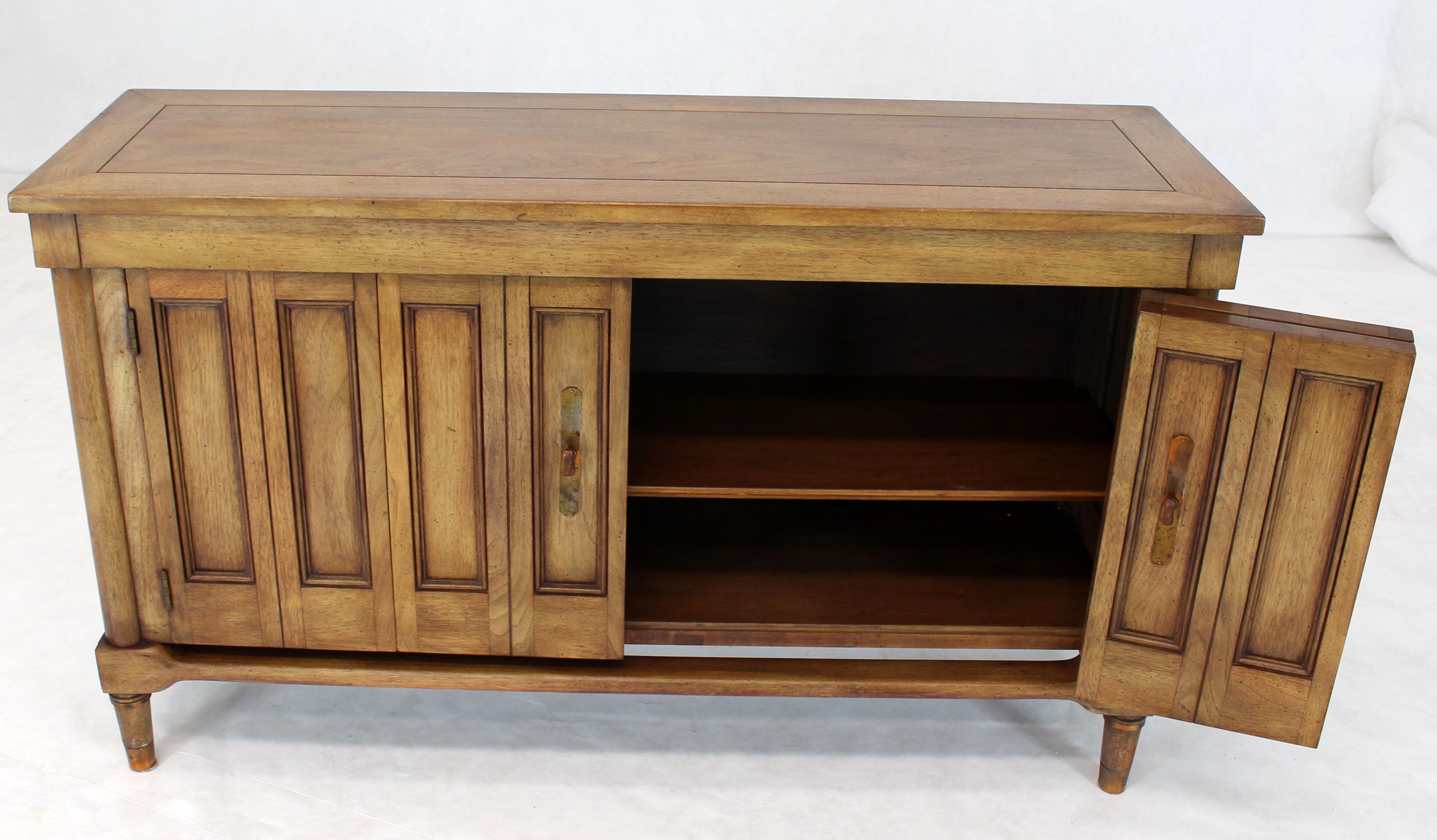 20th Century Mid-Century Modern Petit Fruitwood Credenza with Double Accordion Doors