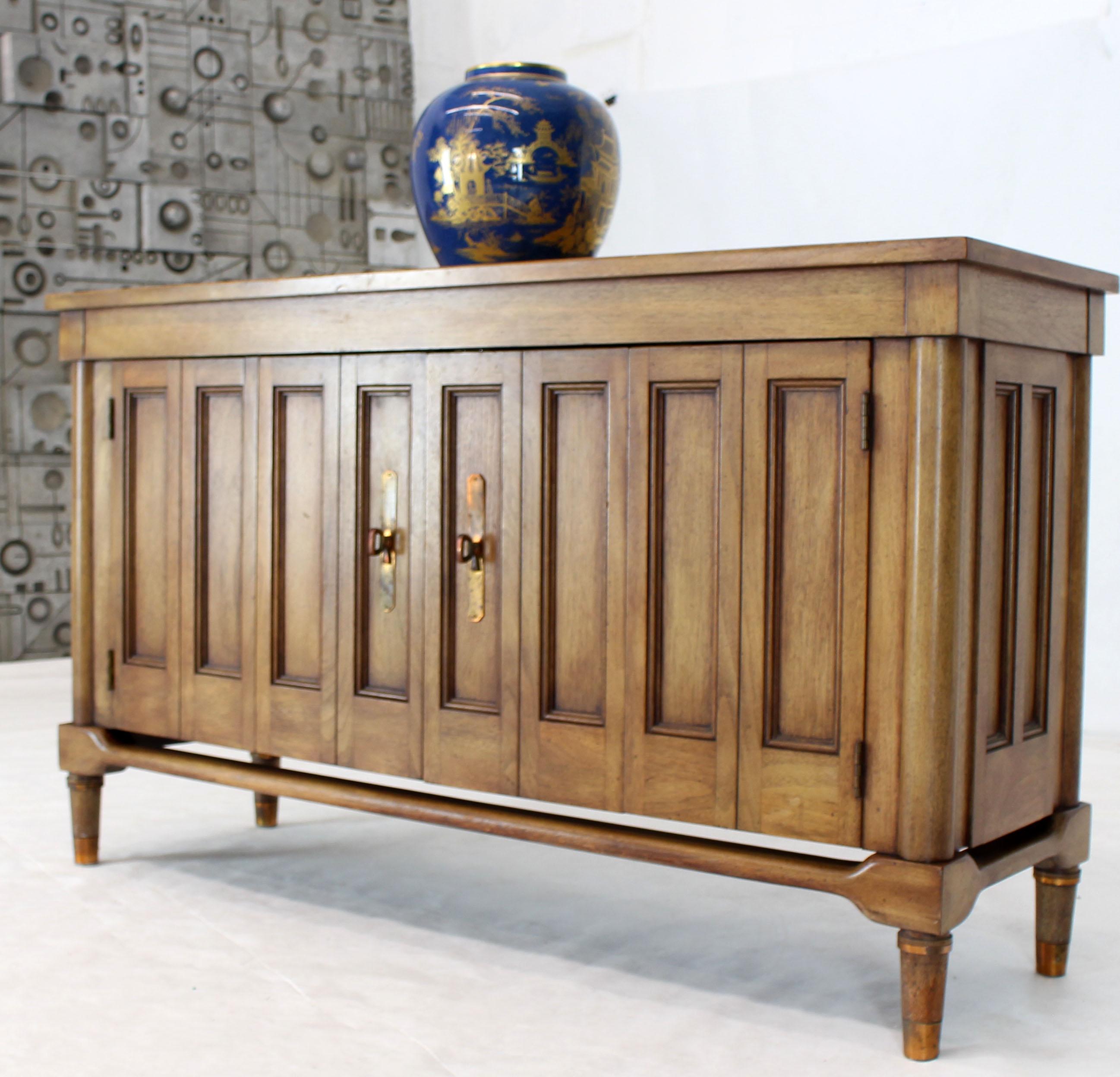 Mid-Century Modern Petit Fruitwood Credenza with Double Accordion Doors 1