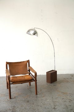 Mid Century Modern Petite Chrome Arc Floor Lamp by Nova of Califonia