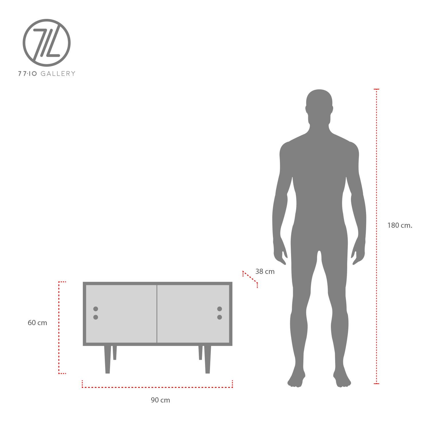 Kleiner Schrank mit Scheibenschrank von Michael van Beuren, Mid-Century Modern (Mahagoni) im Angebot